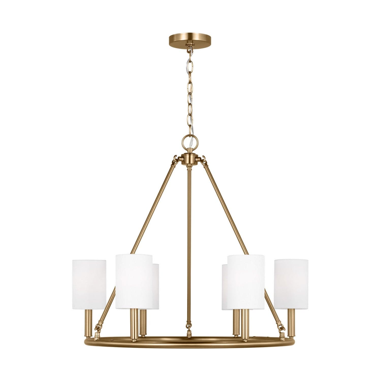 Visual Comfort Studio - DJC1086SB - Six Light Chandelier - Egmont - Satin Brass