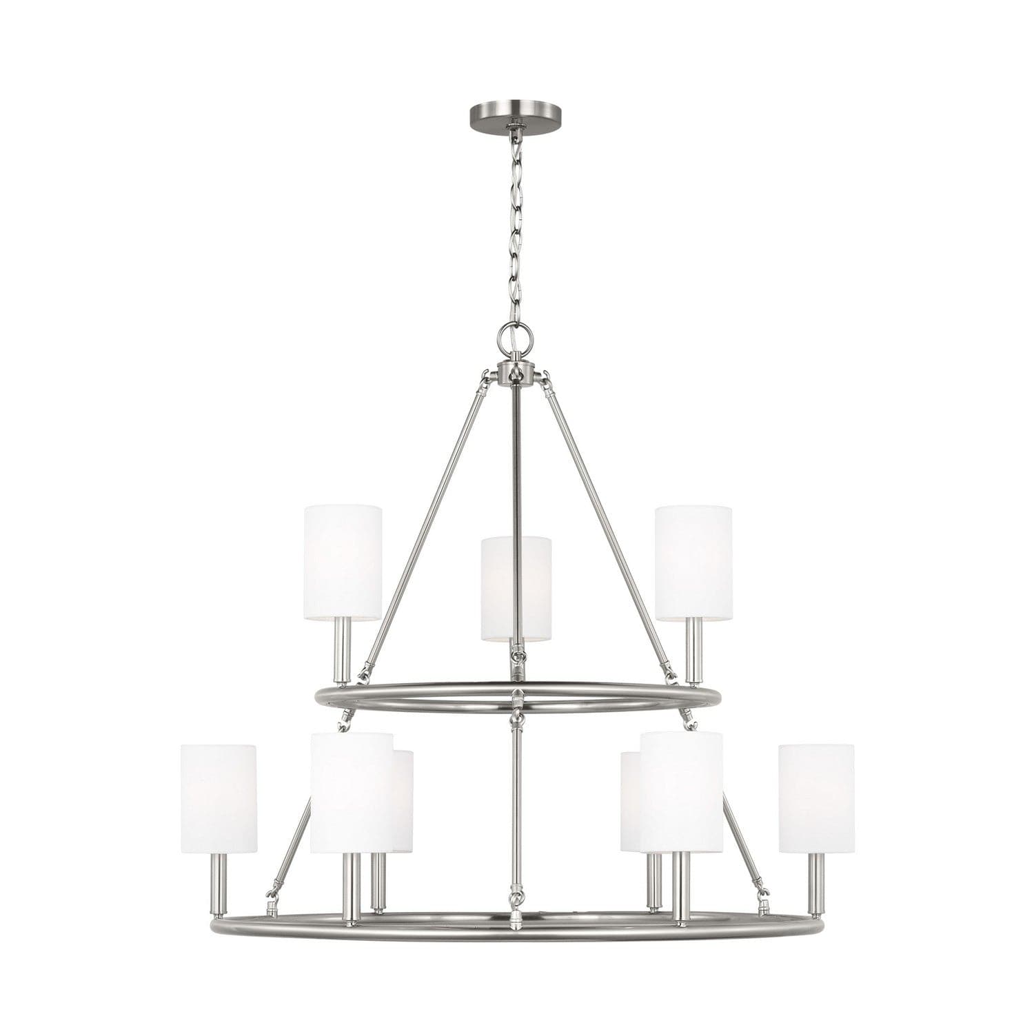 Visual Comfort Studio - DJC1099BS - Nine Light Chandelier - Egmont - Brushed Steel