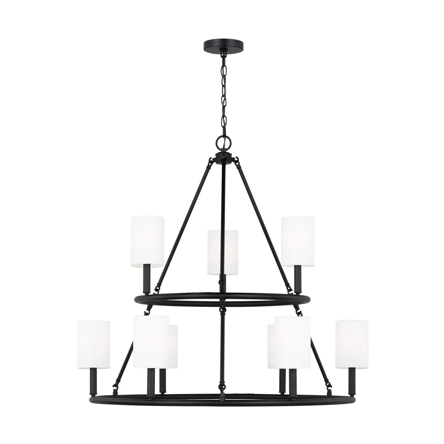 Visual Comfort Studio - DJC1099MBK - Nine Light Chandelier - Egmont - Midnight Black