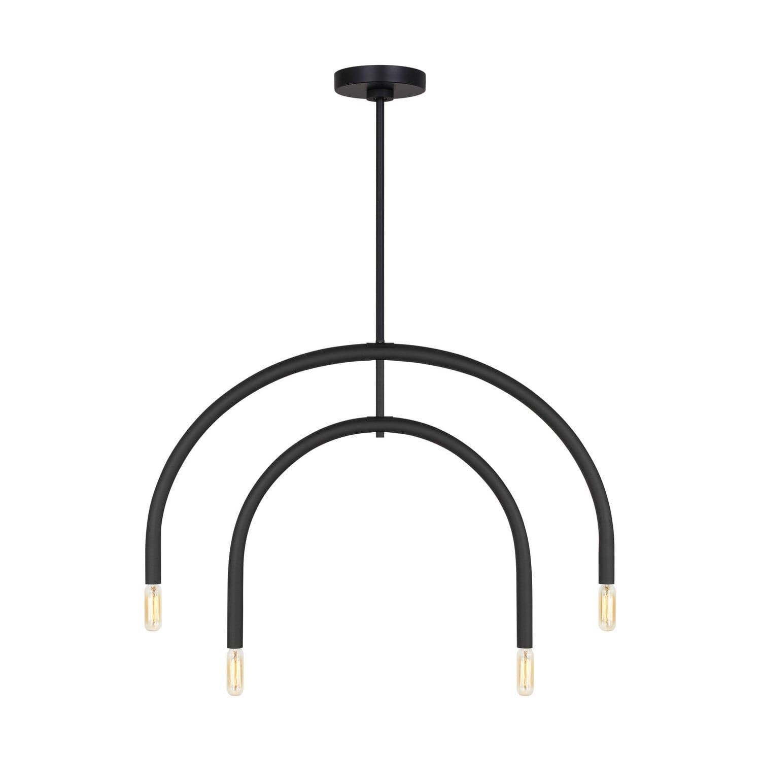 Visual Comfort Studio - DJC1104MBK - Four Light Chandelier - Hadden - Midnight Black