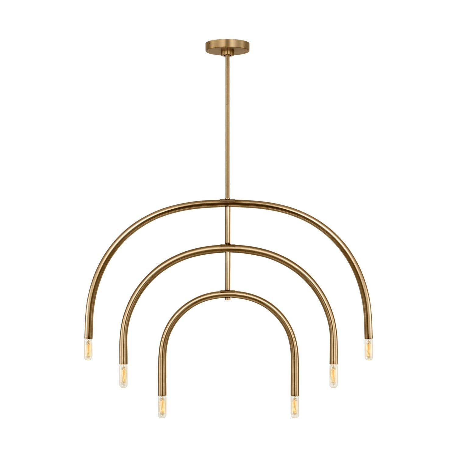 Visual Comfort Studio - DJC1126SB - Six Light Chandelier - Hadden - Satin Brass