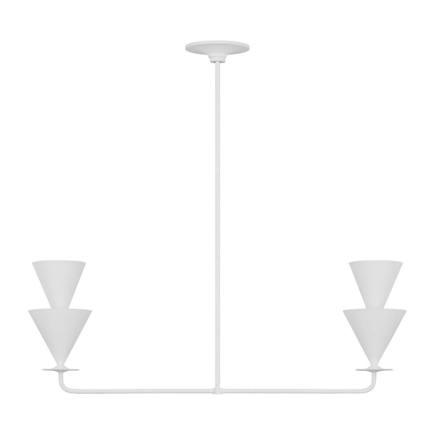 Visual Comfort Studio - LXC1092CPST - Two Light Linear Chandelier - Cornet - Cast Plaster