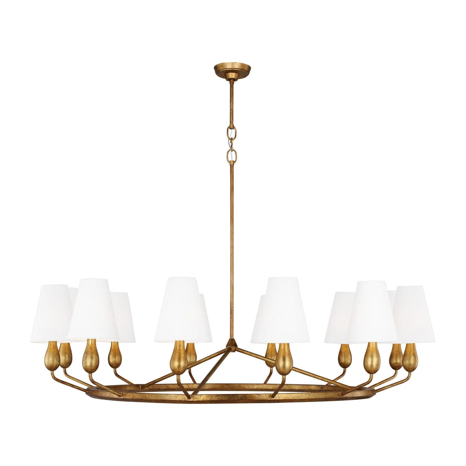 Visual Comfort Studio - TC11712ADB - 12 Light Chandelier - Ziba - Antique Gild