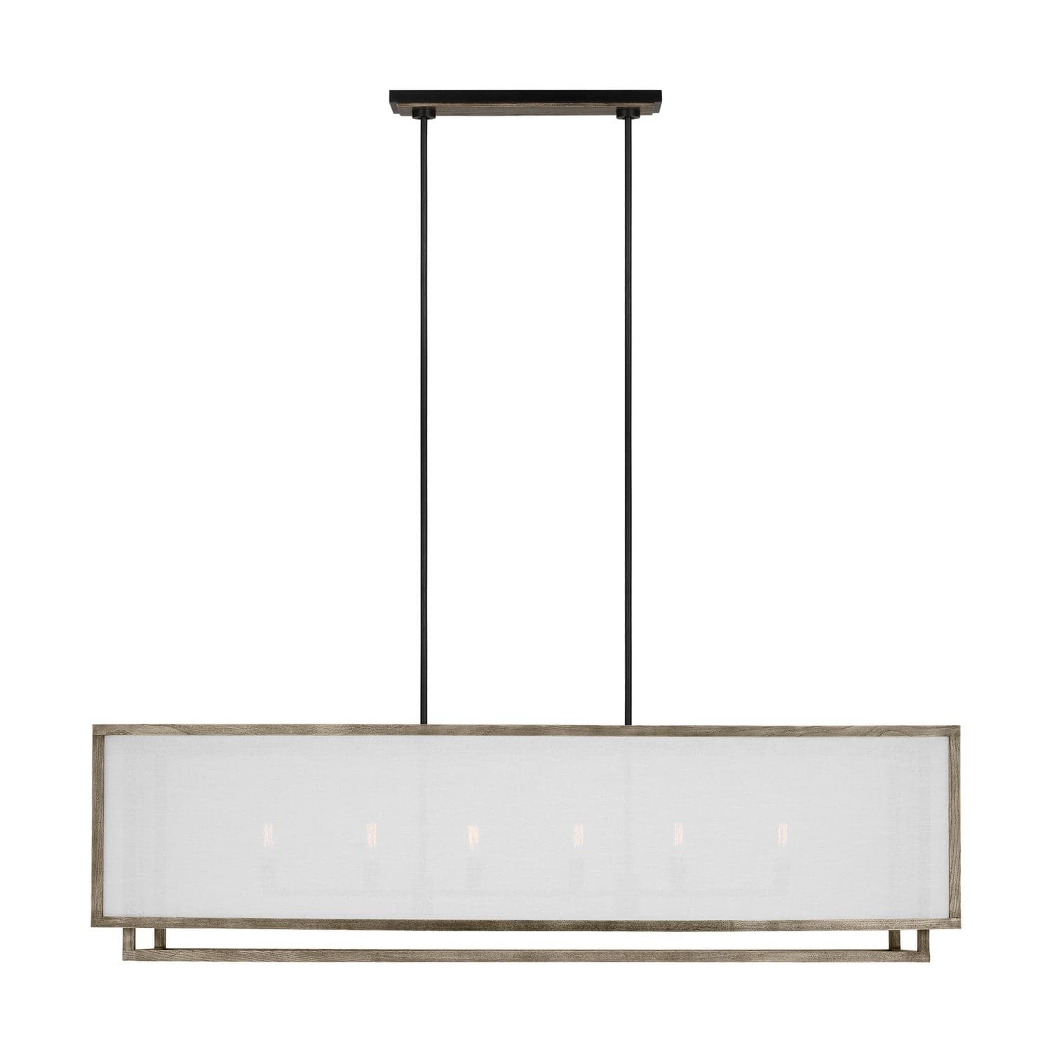 Visual Comfort Studio - TFC1086WDO - Six Light Chandelier - Brockway - Weathered Oak Wood