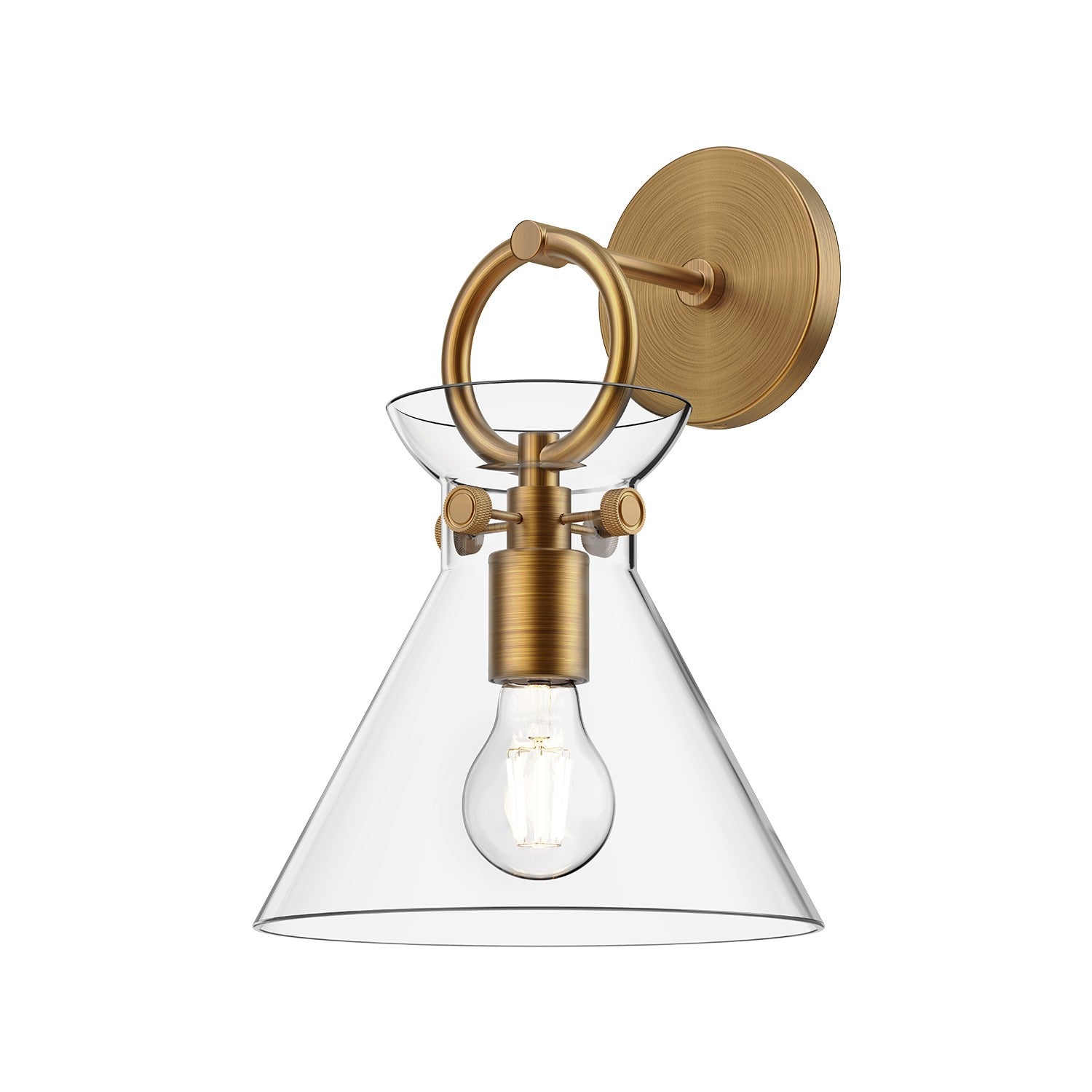 Alora - WV412509AGCL - One Light Wall Sconce - Emerson - Aged Gold/Clear
