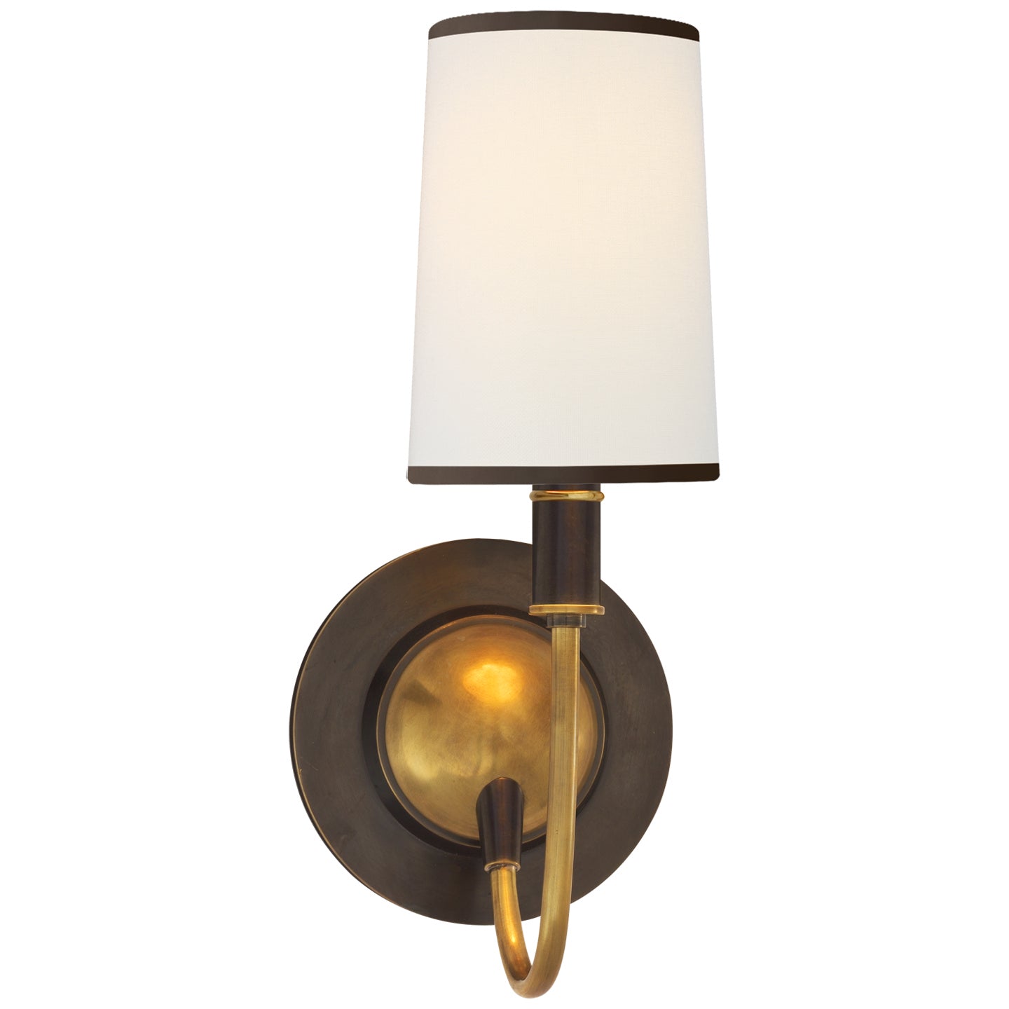Visual Comfort Signature - TOB 2067BZ/HAB-L/BT - One Light Wall Sconce - Elkins - Bronze with Antique Brass