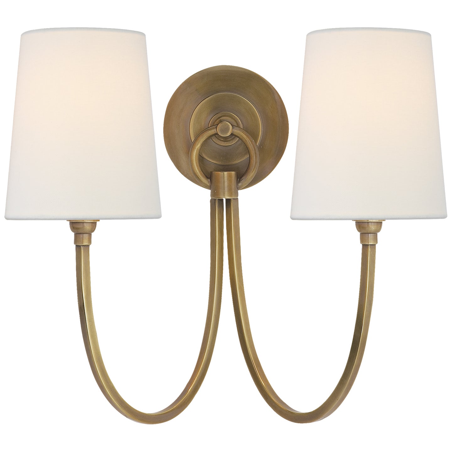 Visual Comfort Signature - TOB 2126HAB-L - Two Light Wall Sconce - Reed - Hand-Rubbed Antique Brass