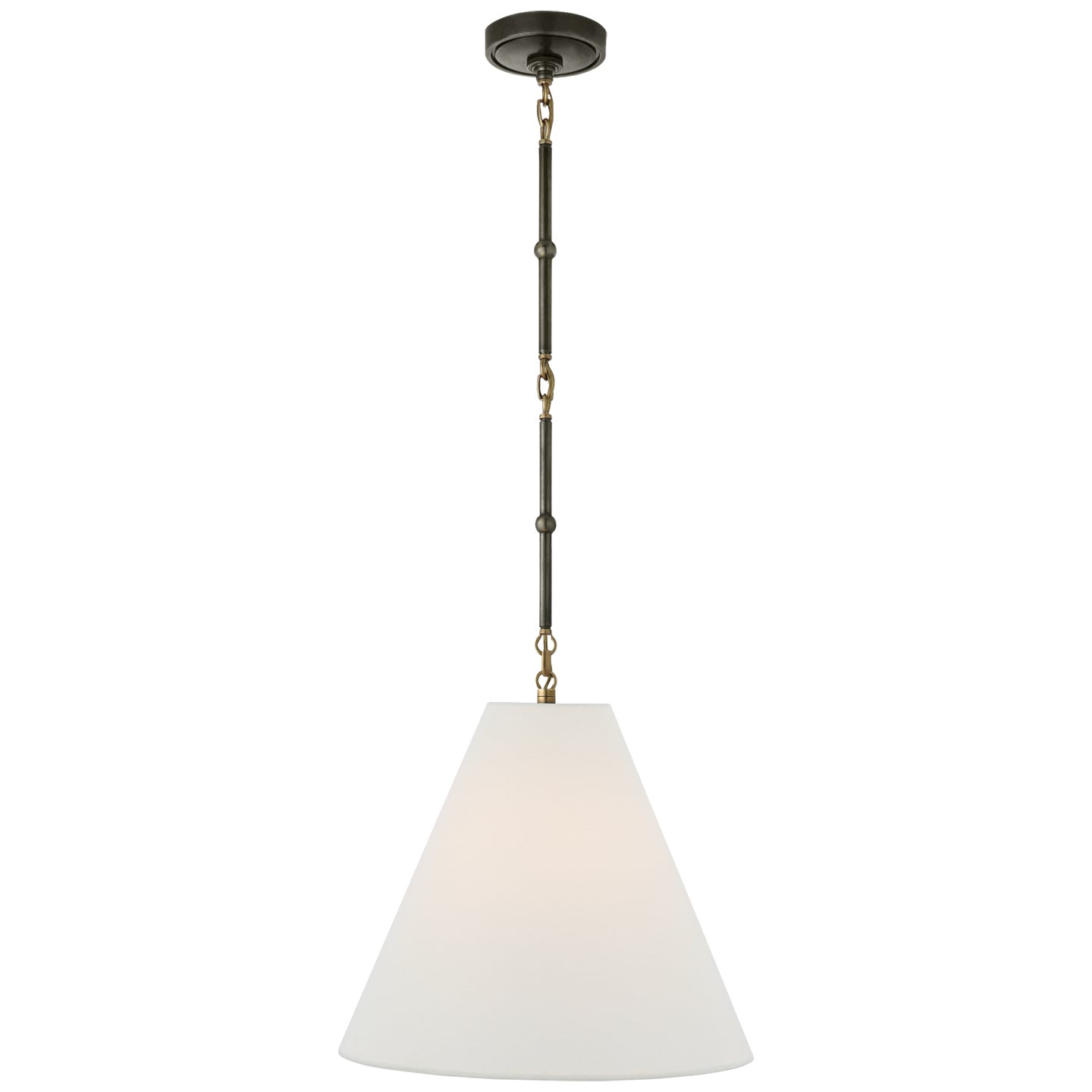 Visual Comfort Signature - TOB 5090BZ/HAB-L - One Light Hanging Lantern - Goodman - Bronze with Antique Brass