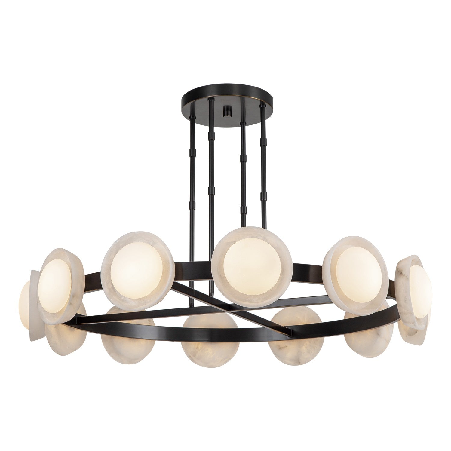 Alora - CH320050UBAR - LED Chandelier - Alonso - Urban Bronze/Alabaster