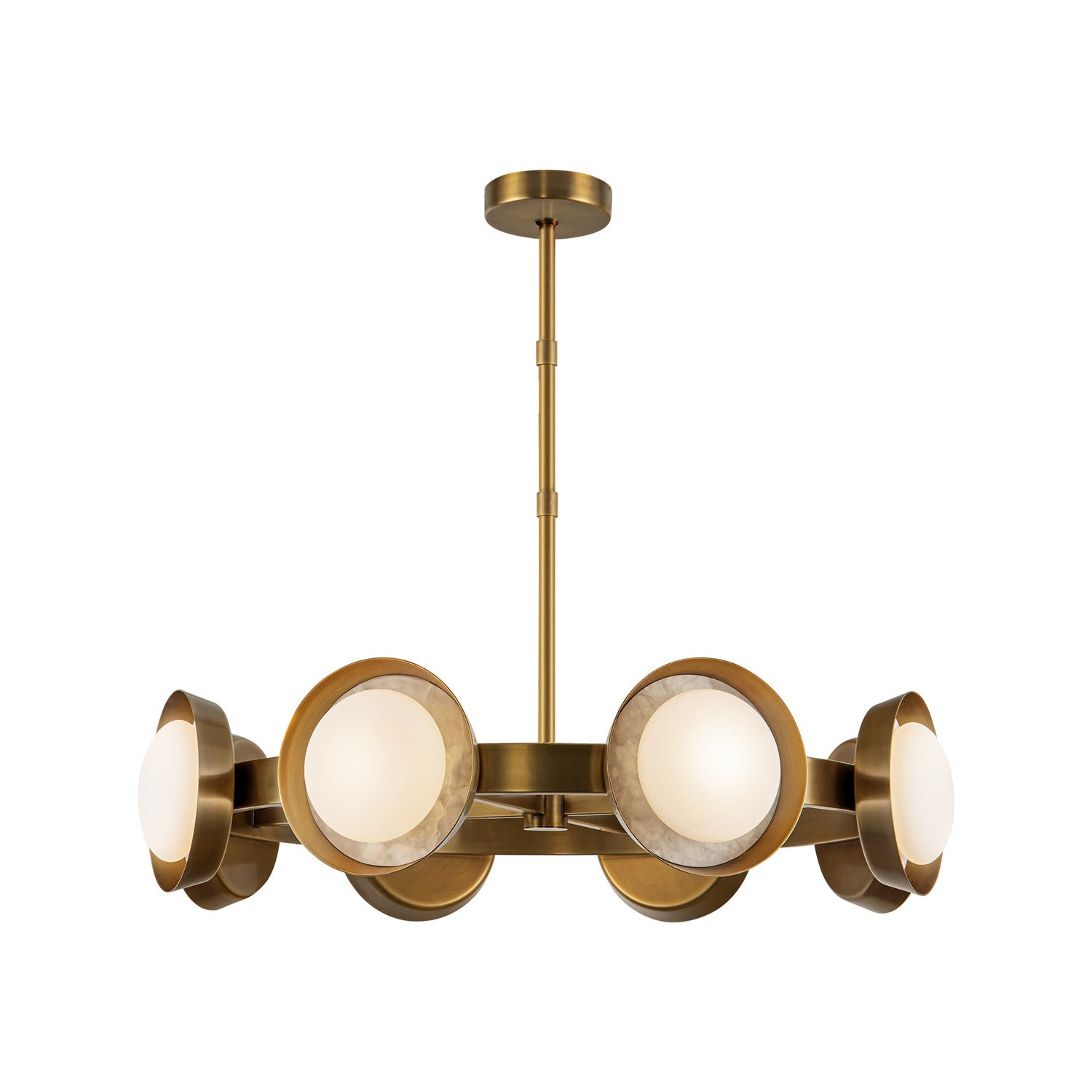 Alora - CH320837VB - LED Chandelier - Alonso - Vintage Brass