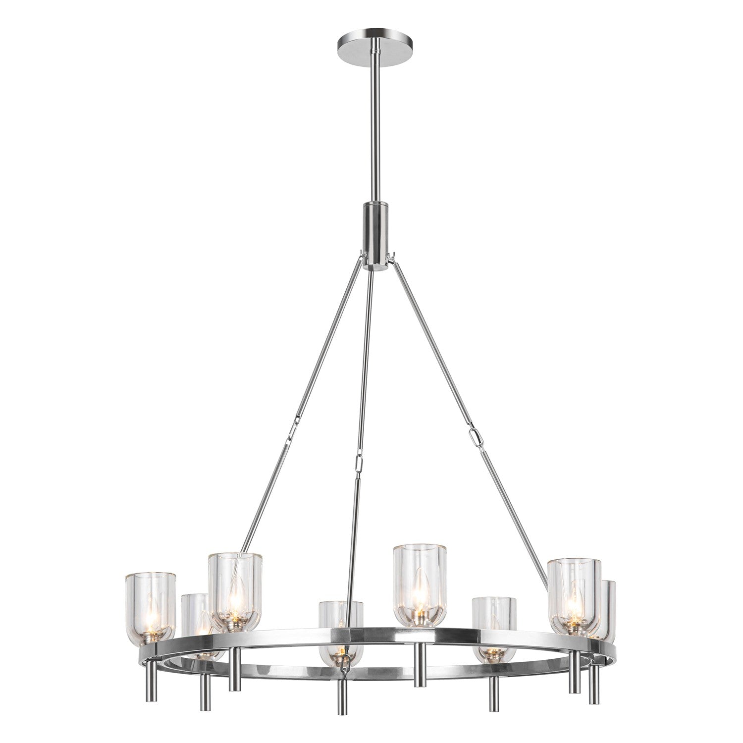 Alora - CH338836PNCC - Eight Light Chandelier - Lucian - Clear Crystal/Polished Nickel