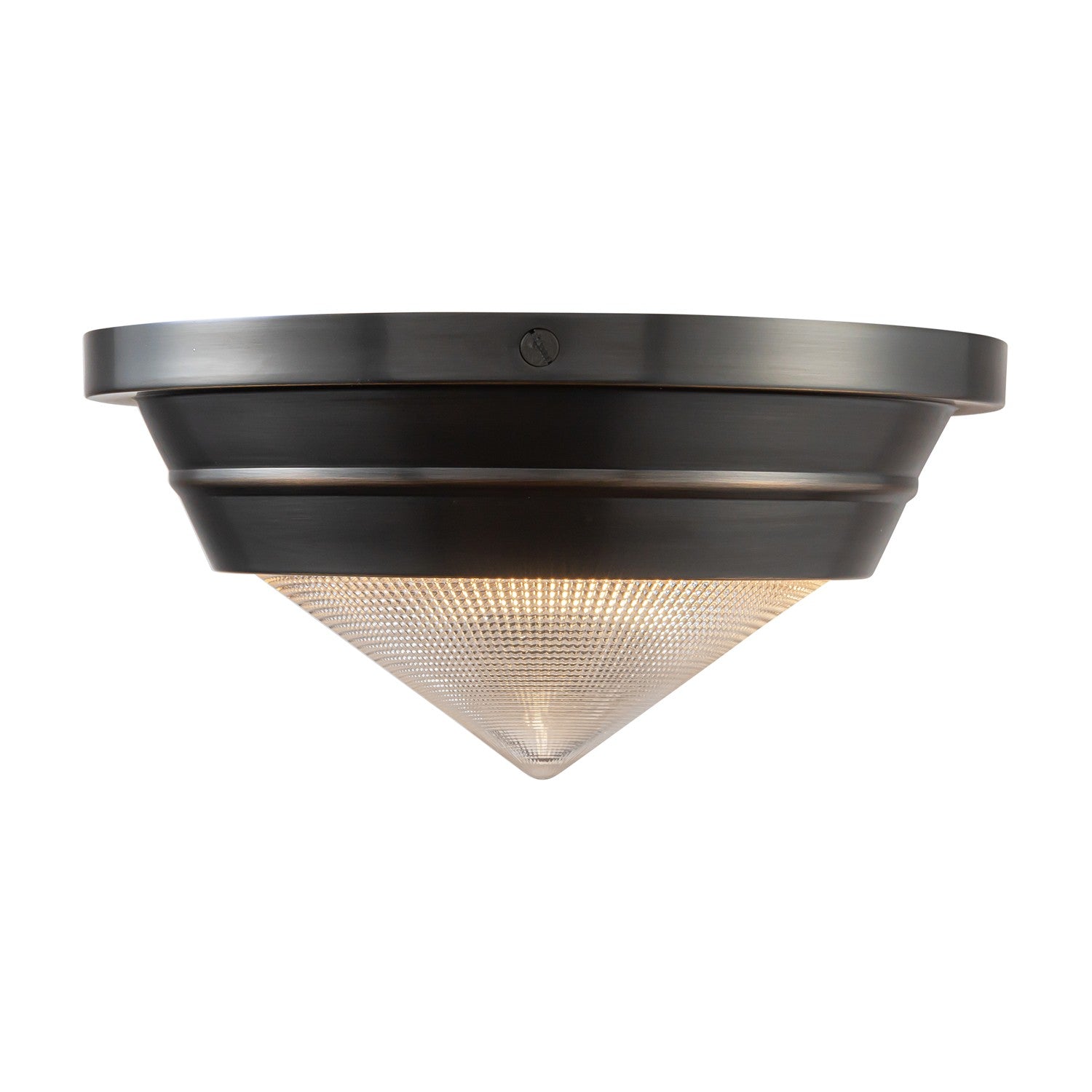 Alora - FM348010UBPG - One Light Flush Mount - Willard - Urban Bronze/Prismatic Glass