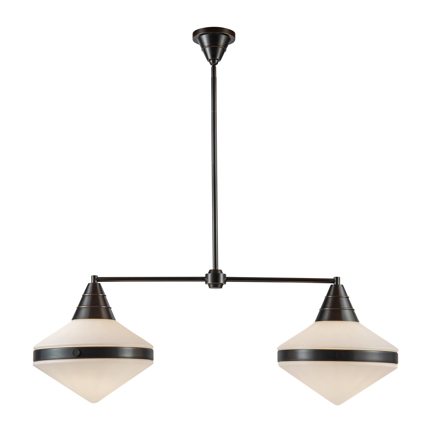 Alora - LP348241UBOP - Two Light Linear Pendant - Willard - Urban Bronze/Opal Matte Glass