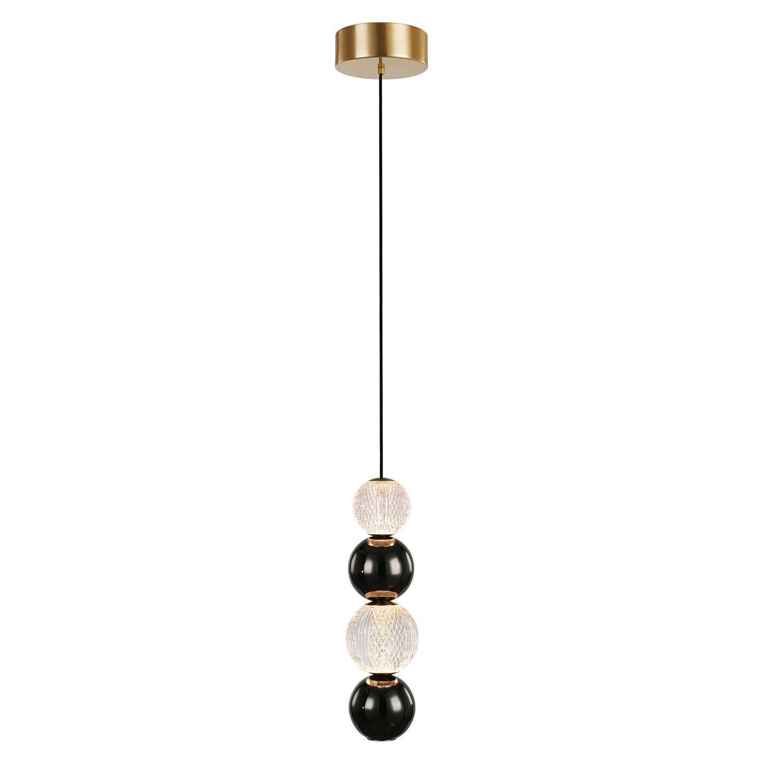 Alora - PD321815NB - LED Pendant - Onyx - Natural Brass