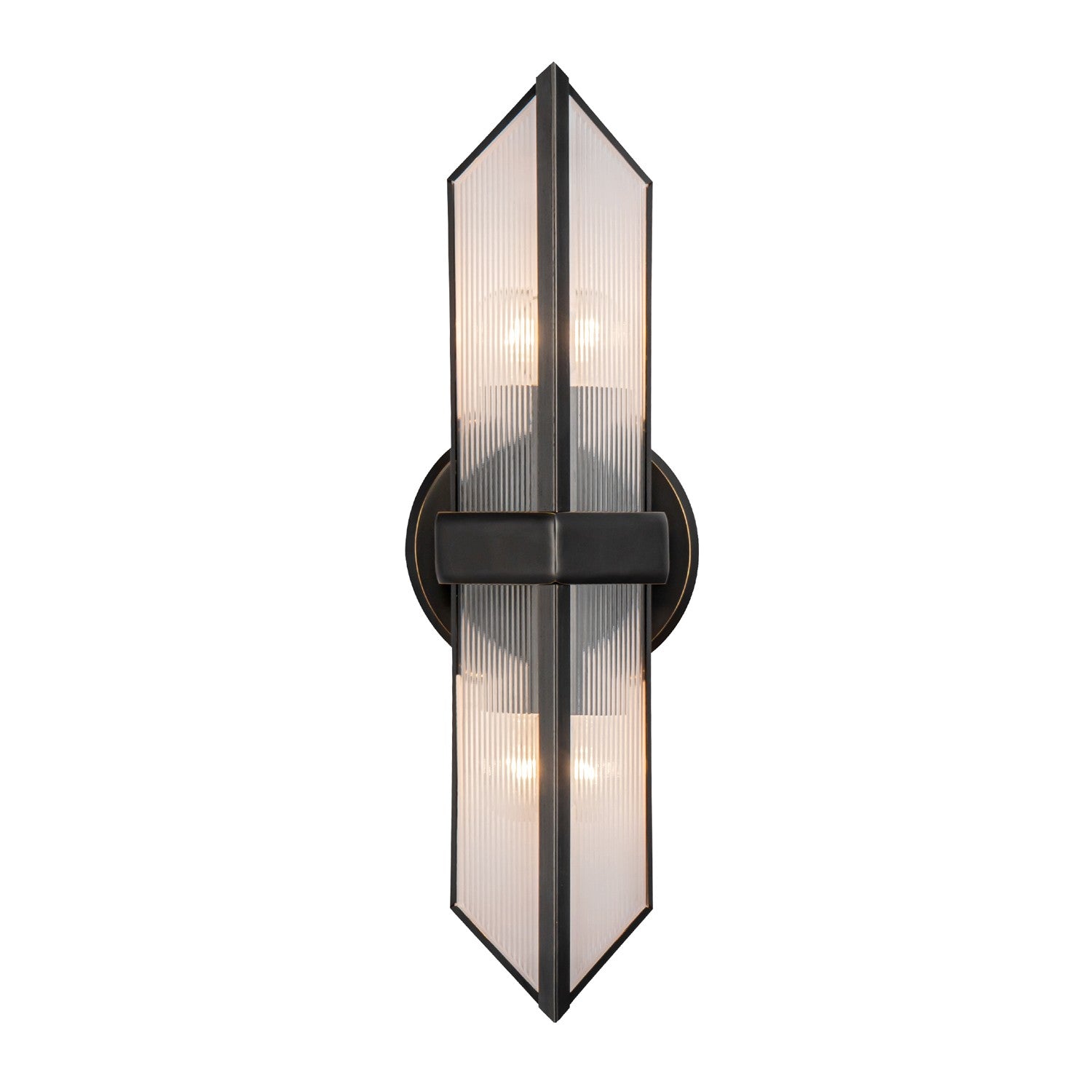 Alora - WV332815UBCR - Two Light Vanity - Cairo - Ribbed Glass/Urban Bronze
