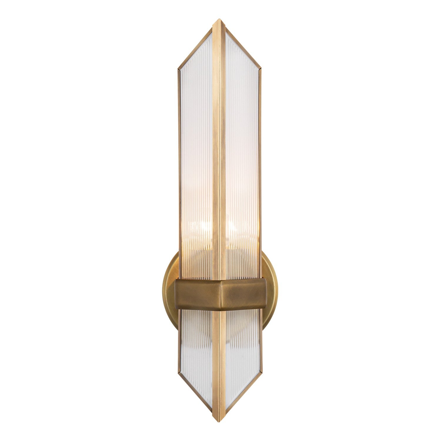 Alora - WV332904VBCR - One Light Wall Sconce - Cairo - Ribbed Glass/Vintage Brass