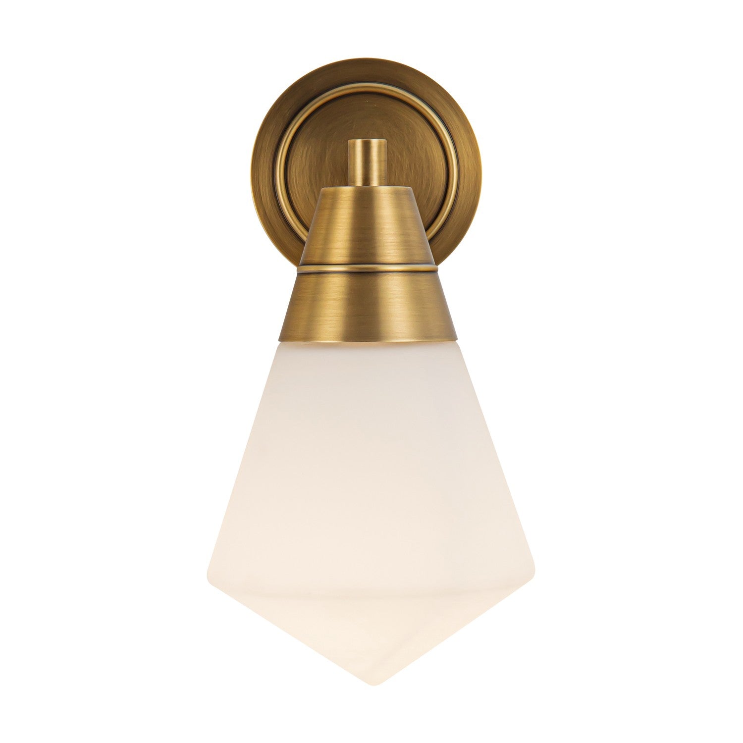 Alora - WV348106VBOP - One Light Wall Sconce - Willard - Vintage Brass/Opal Matte Glass