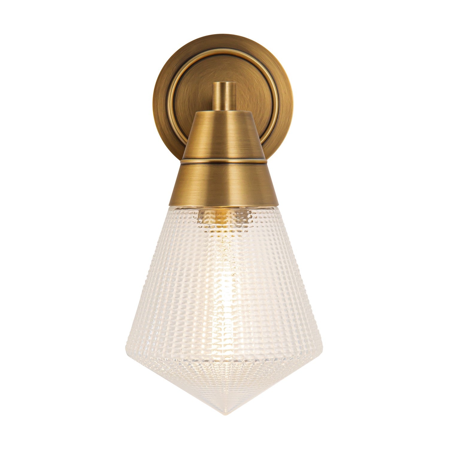 Alora - WV348106VBPG - One Light Wall Sconce - Willard - Vintage Brass/Prismatic Glass