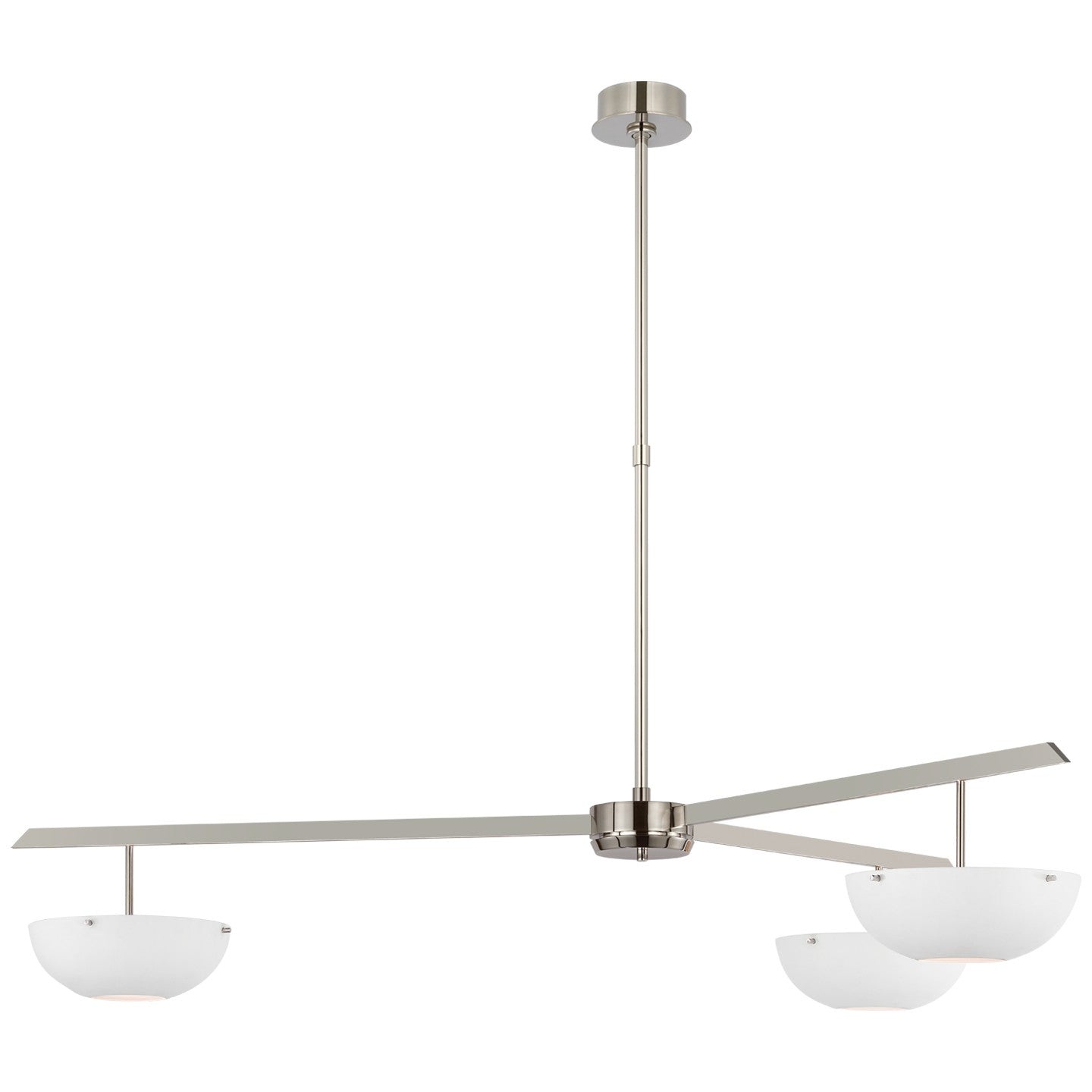 Visual Comfort Signature - ARN 5520PN-WHT - LED Chandelier - Valencia - Polished Nickel