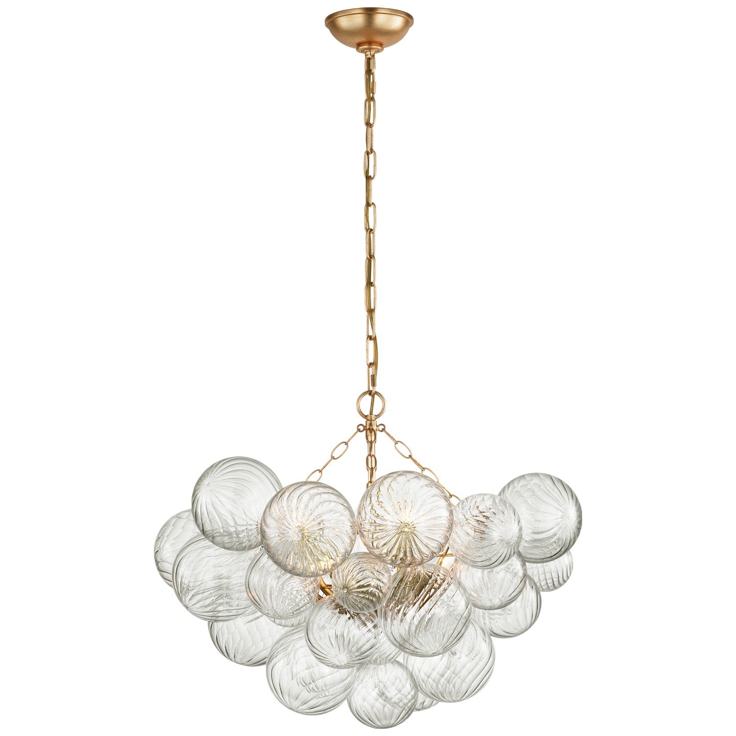 Visual Comfort Signature - JN 5111G/CG - LED Chandelier - Talia - Gild and Clear Swirled Glass