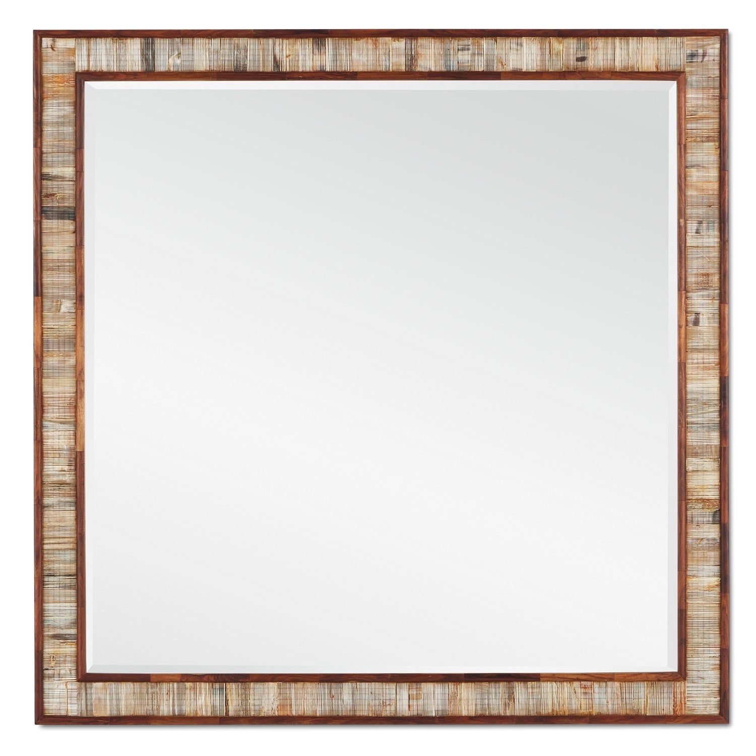 Mirror from the Hyson collection in Chiseled Horn/Natural/Mirror finish