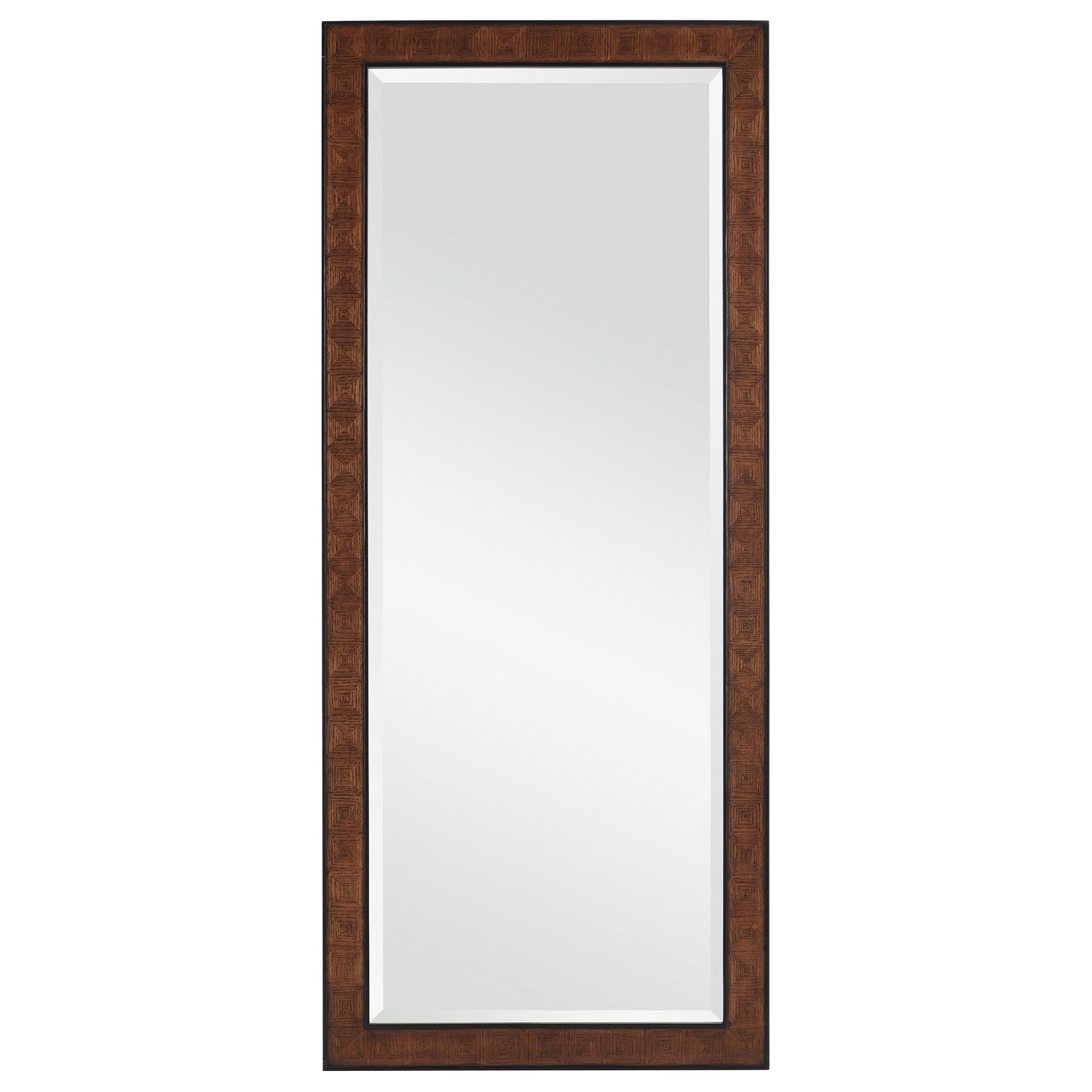 Floor Mirror from the Dorian collection in Kona/Black/Mirror finish