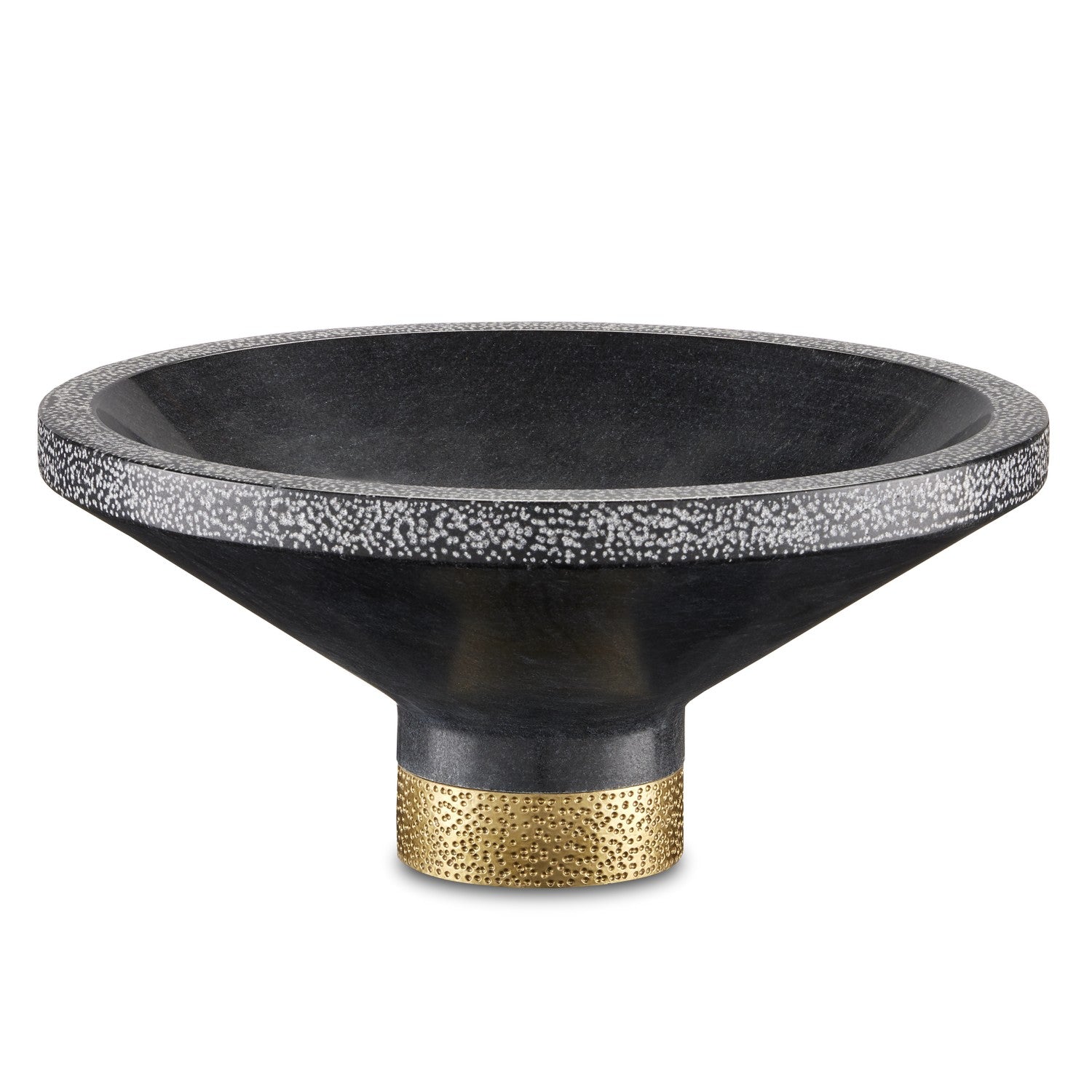 Bowl from the Vincent collection in Black/Brass finish