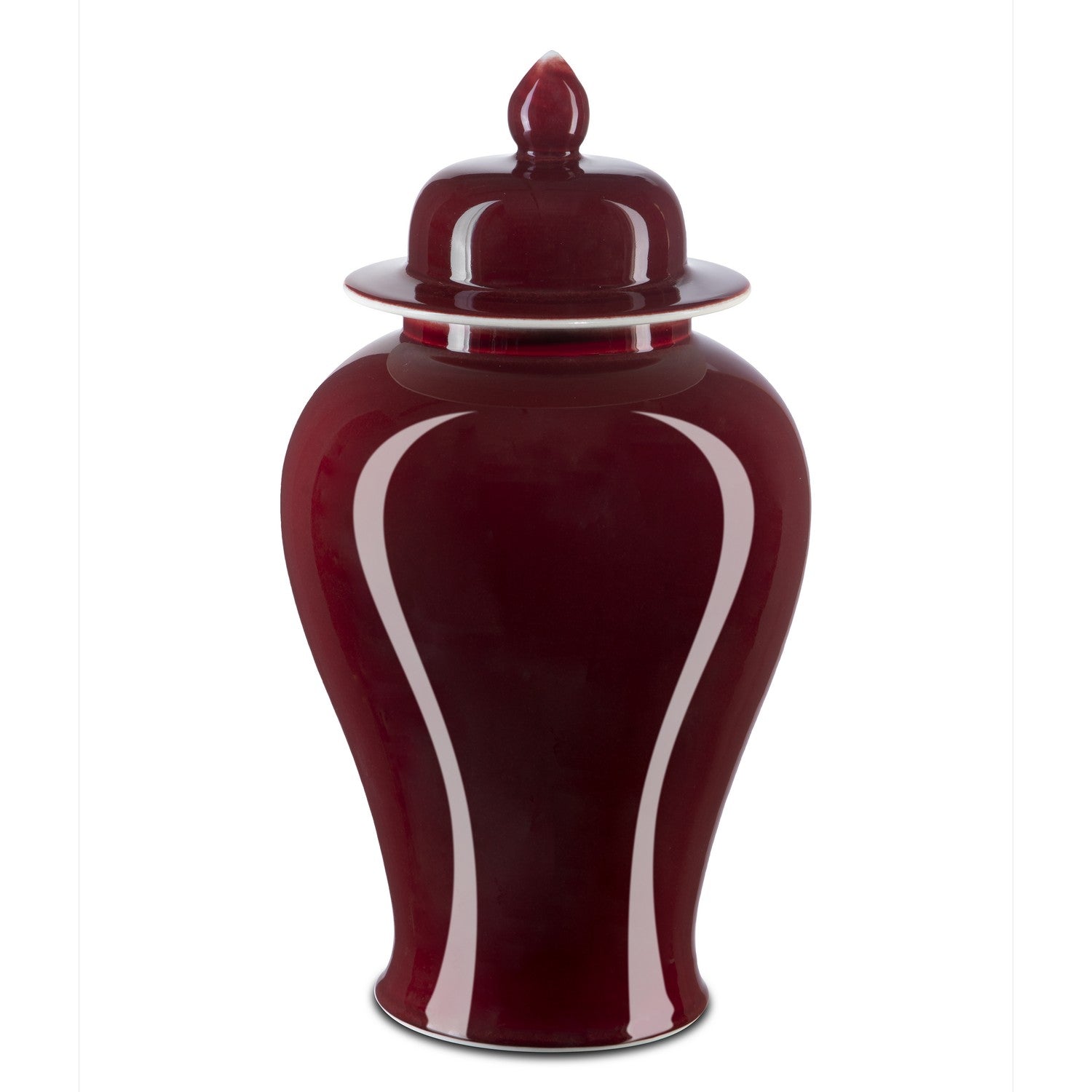 Jar from the Oxblood collection in Imperial Red finish