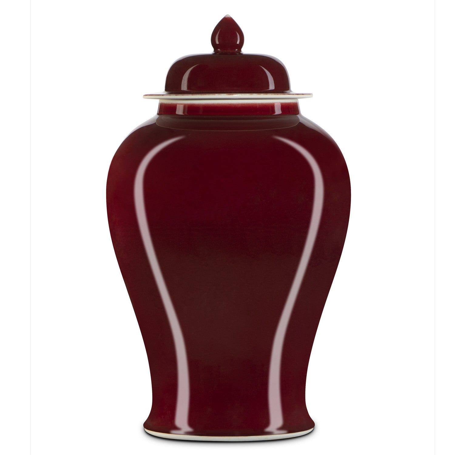 Jar from the Oxblood collection in Imperial Red finish