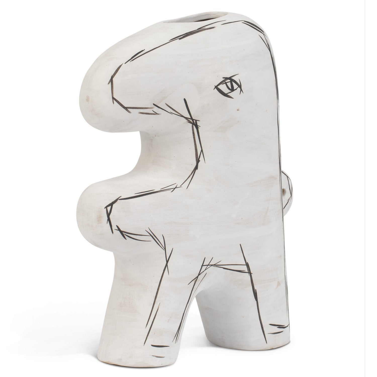 Sculpture from the Whimsical collection in Off White/Black finish