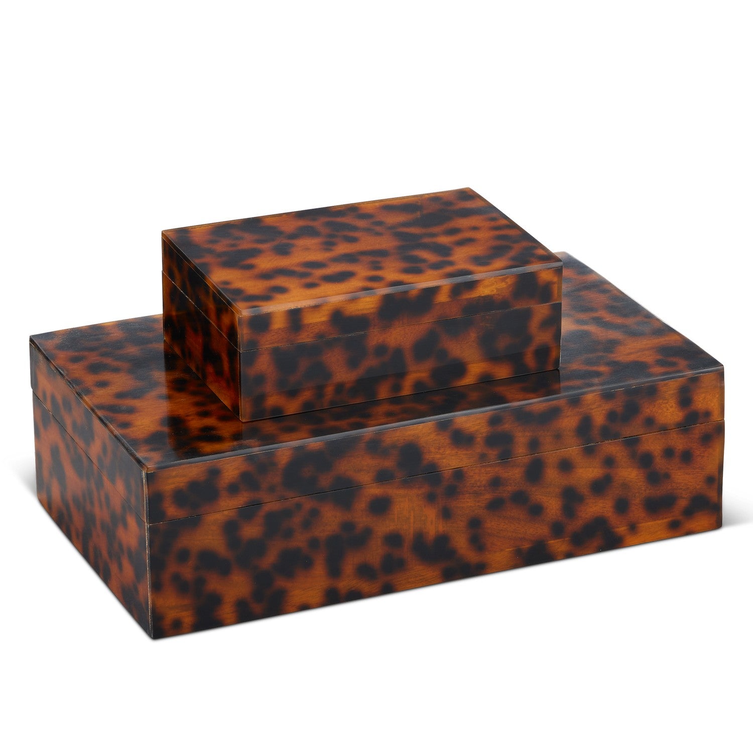 Box Set of 2 from the Faux collection in Brown/Black finish