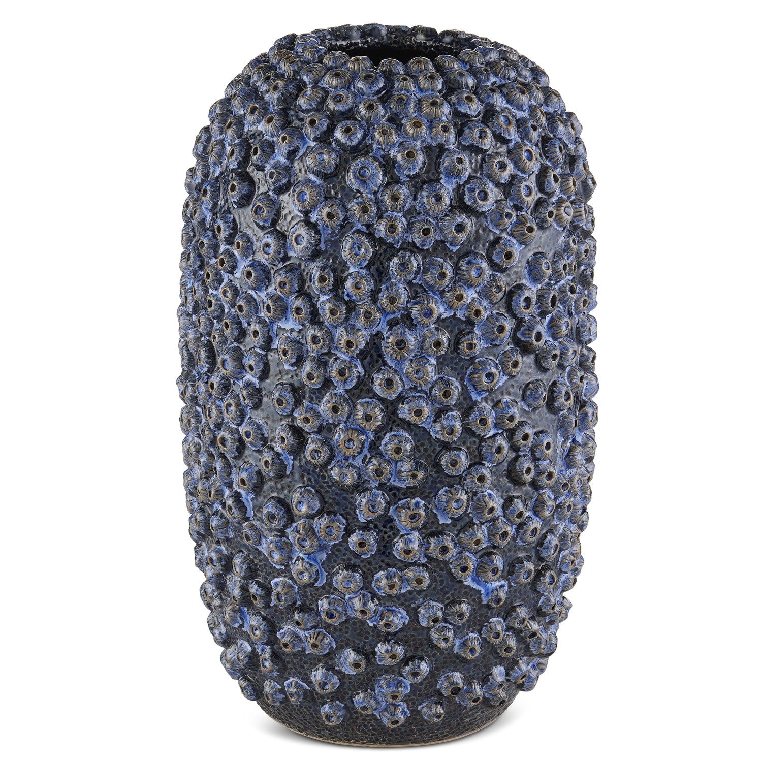 Vase from the Deep Sea collection in Reactive Blue finish