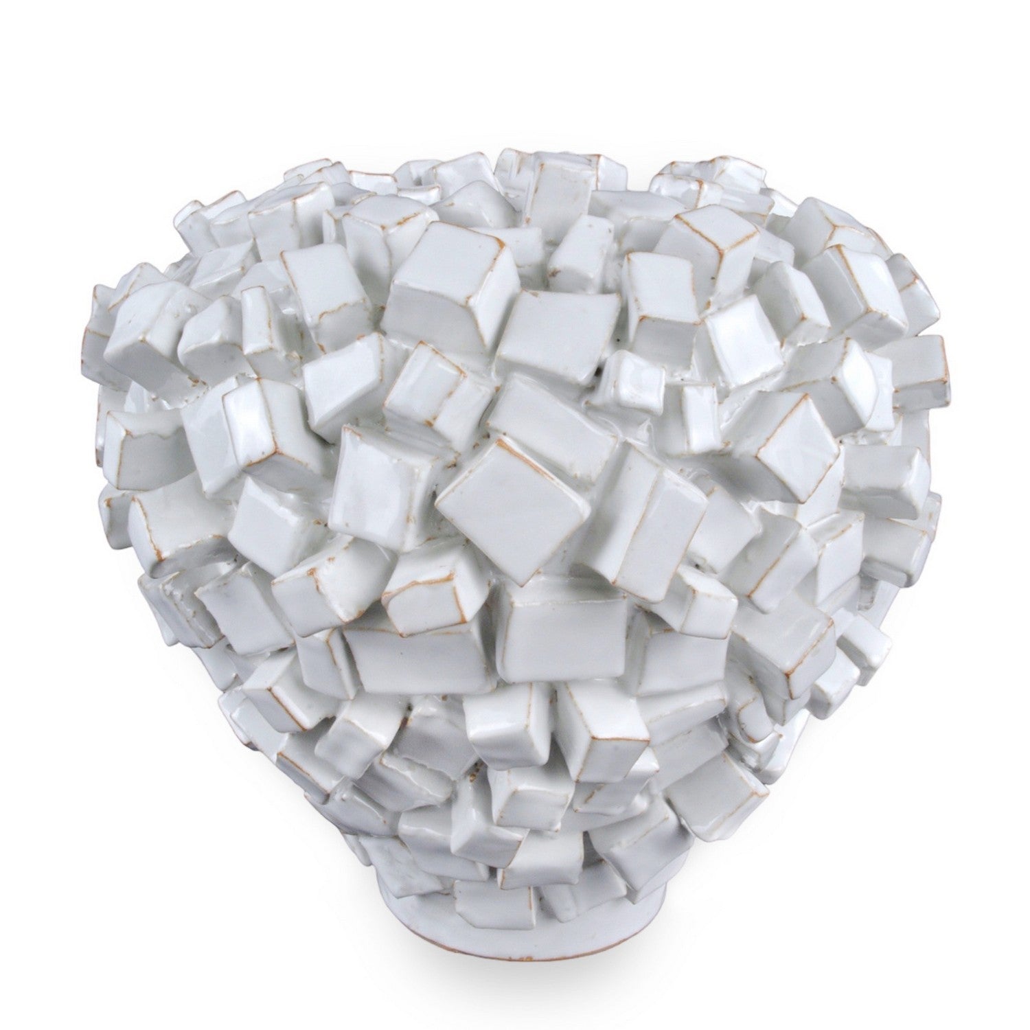 Vase from the Sugar Cube collection in White finish