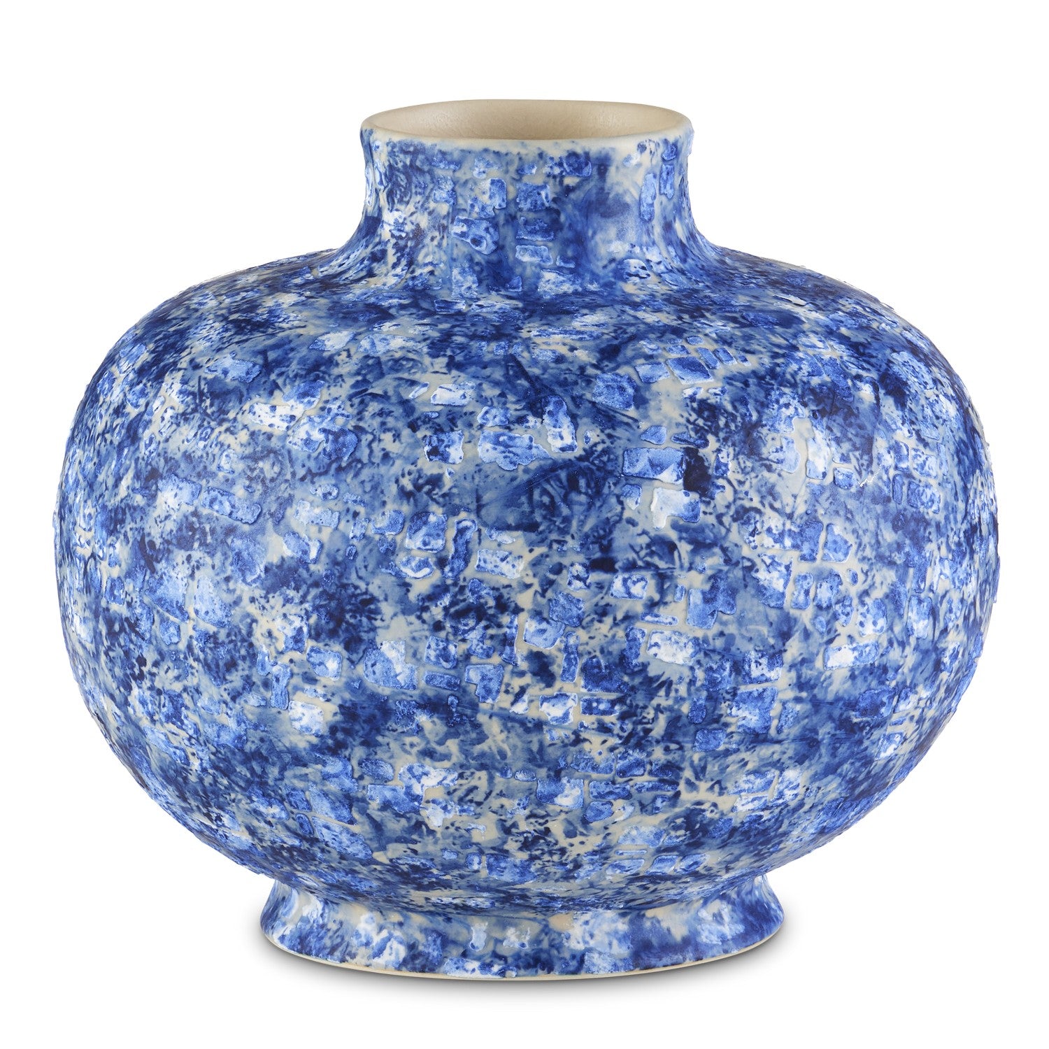 Vase from the Nixos collection in Blue/White finish