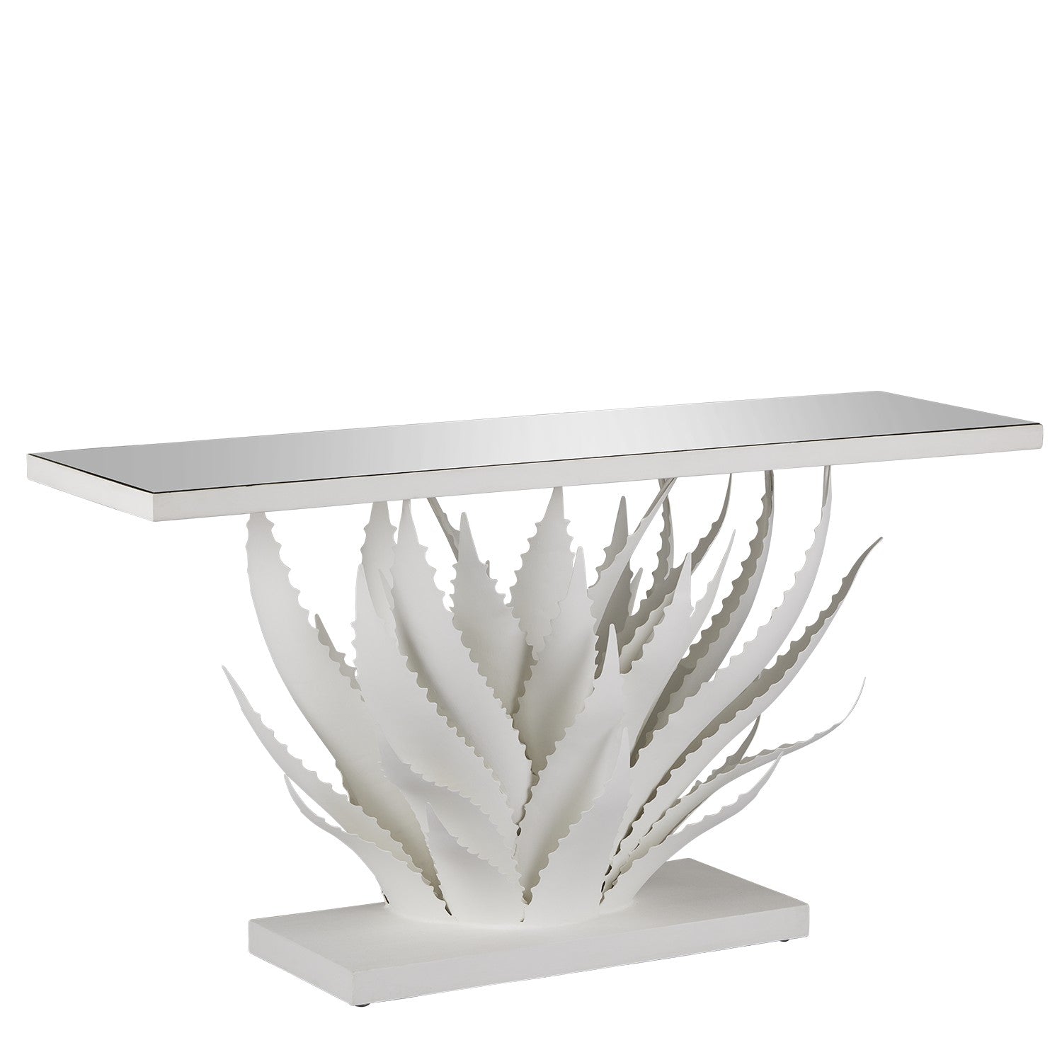 Console Table from the Marjorie Skouras collection in Gesso White/Mirror finish