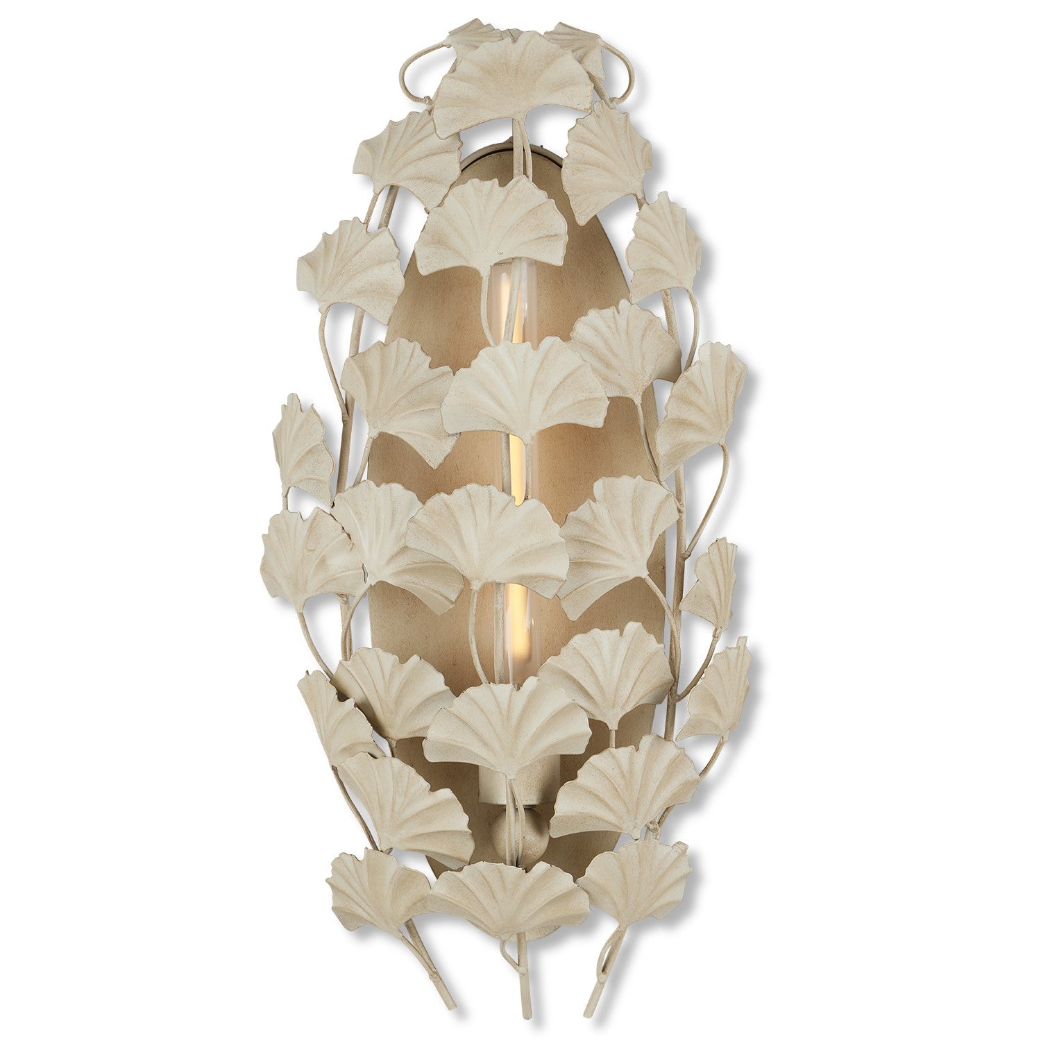 One Light Wall Sconce from the Maidenhair collection in Antique Pearl finish