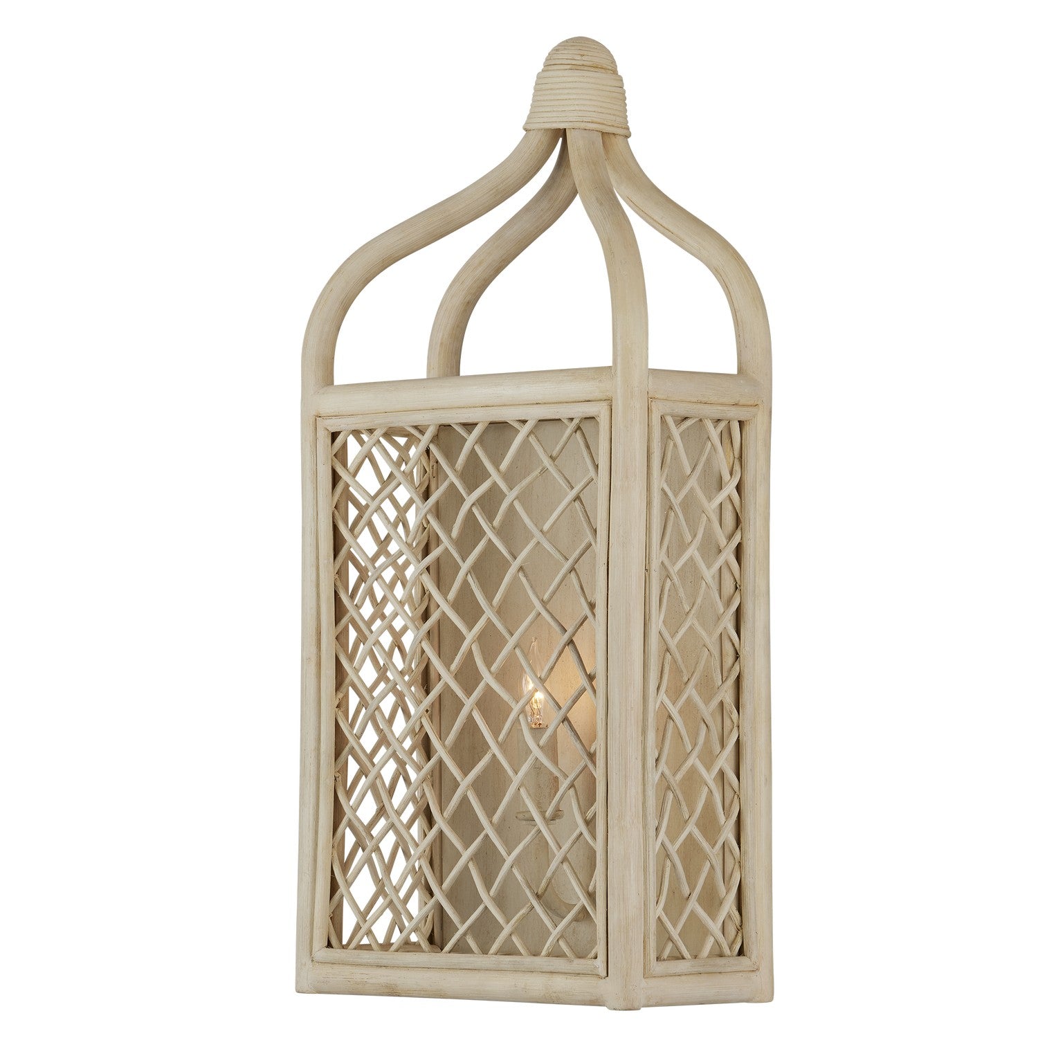 One Light Wall Sconce from the Wanstead collection in Bleached Natural/Antique Pearl finish