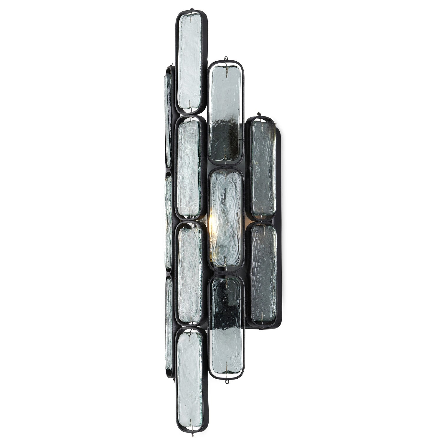 One Light Wall Sconce from the Centurion collection in Clear/Satin Black finish