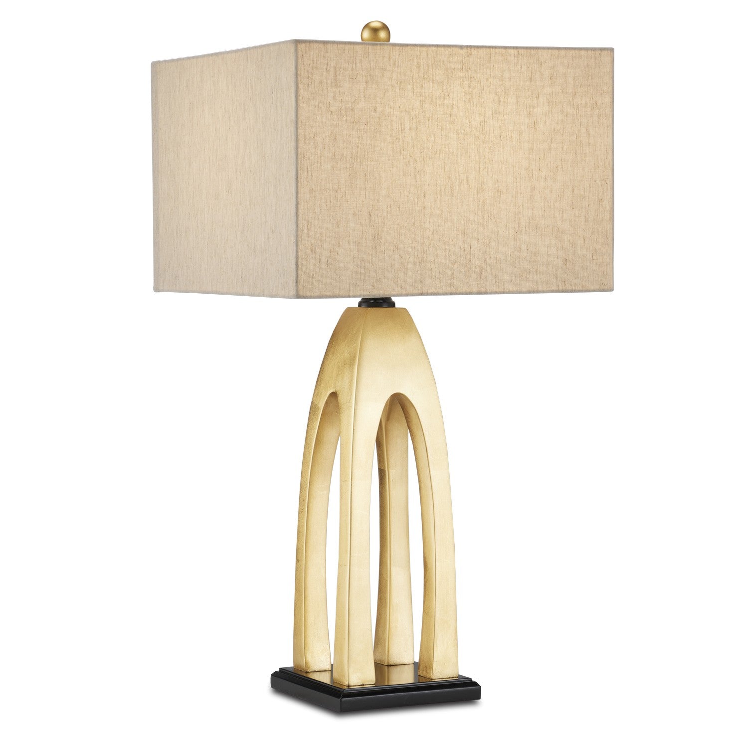 One Light Table Lamp from the Archway collection in Contemporary Gold Leaf/Black finish