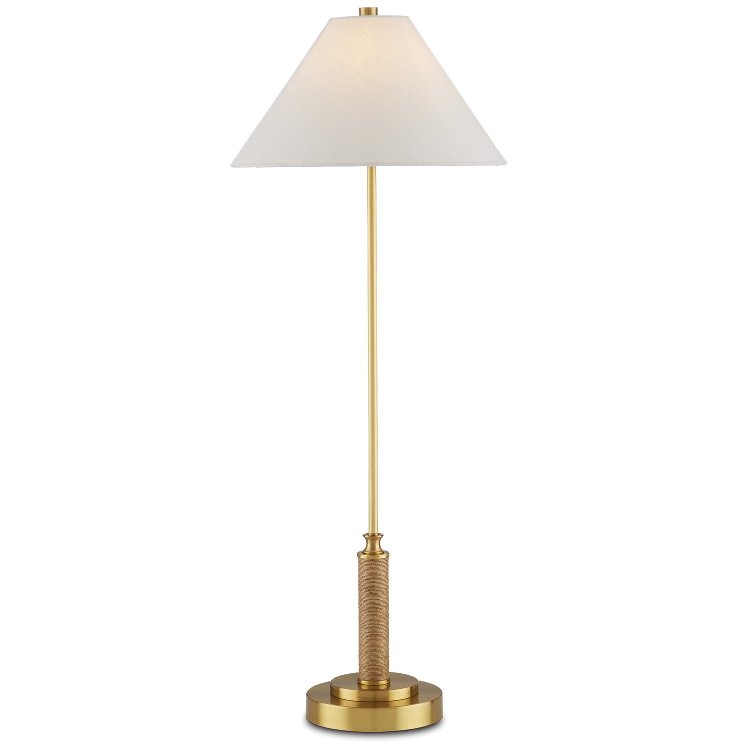 One Light Table Lamp from the Ippolito collection in Antique Brass/Natural finish