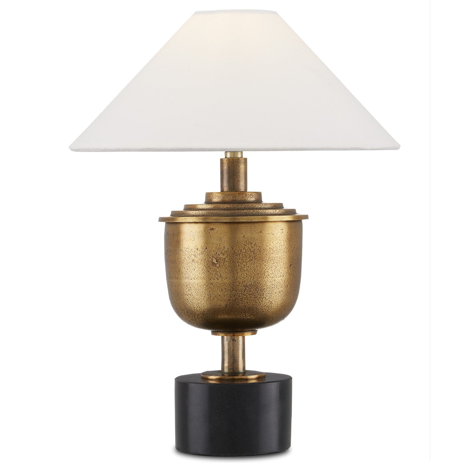 One Light Table Lamp from the Bective collection in Antique Brass/Black finish