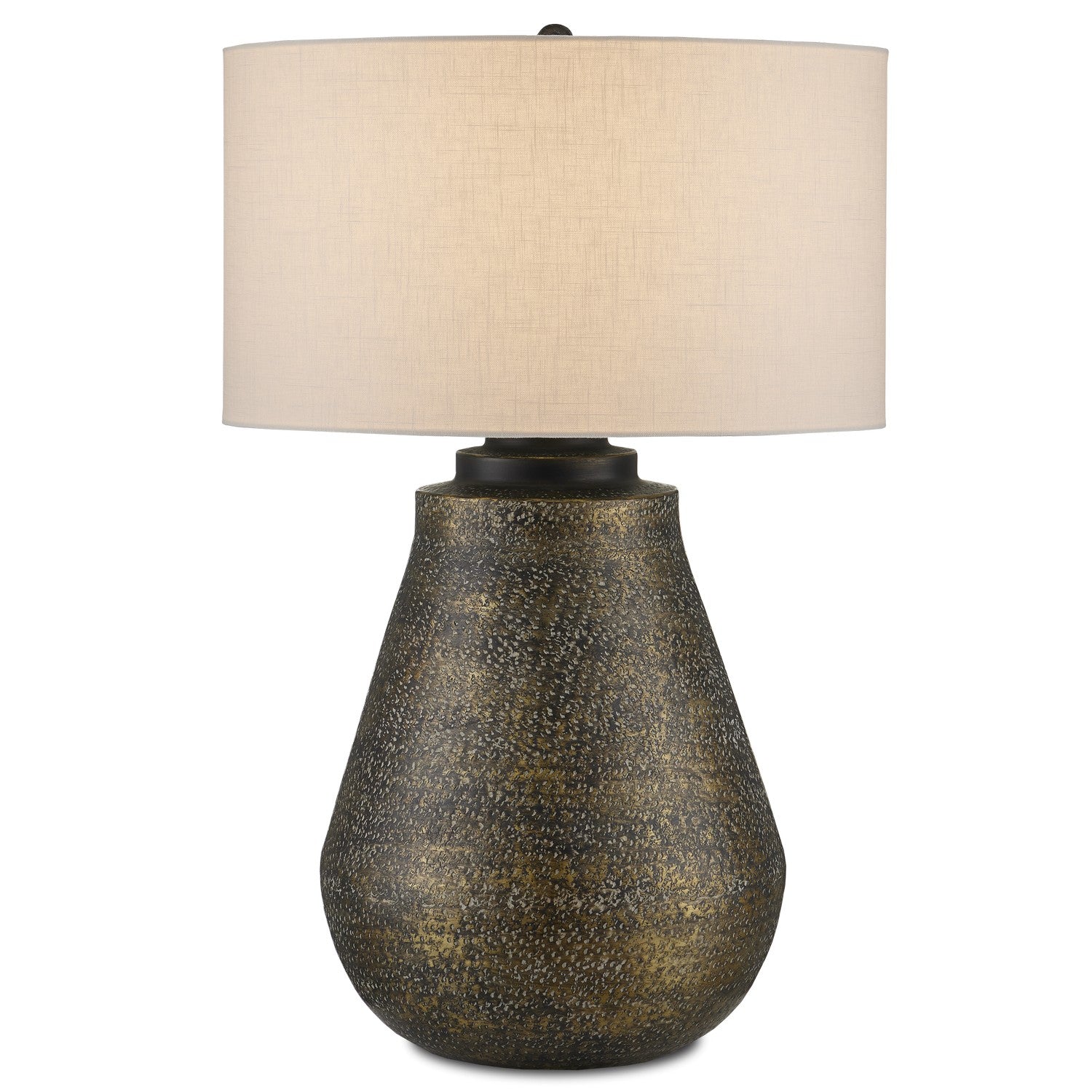 One Light Table Lamp from the Brigadier collection in Antique Brass/Black/Whitewash finish