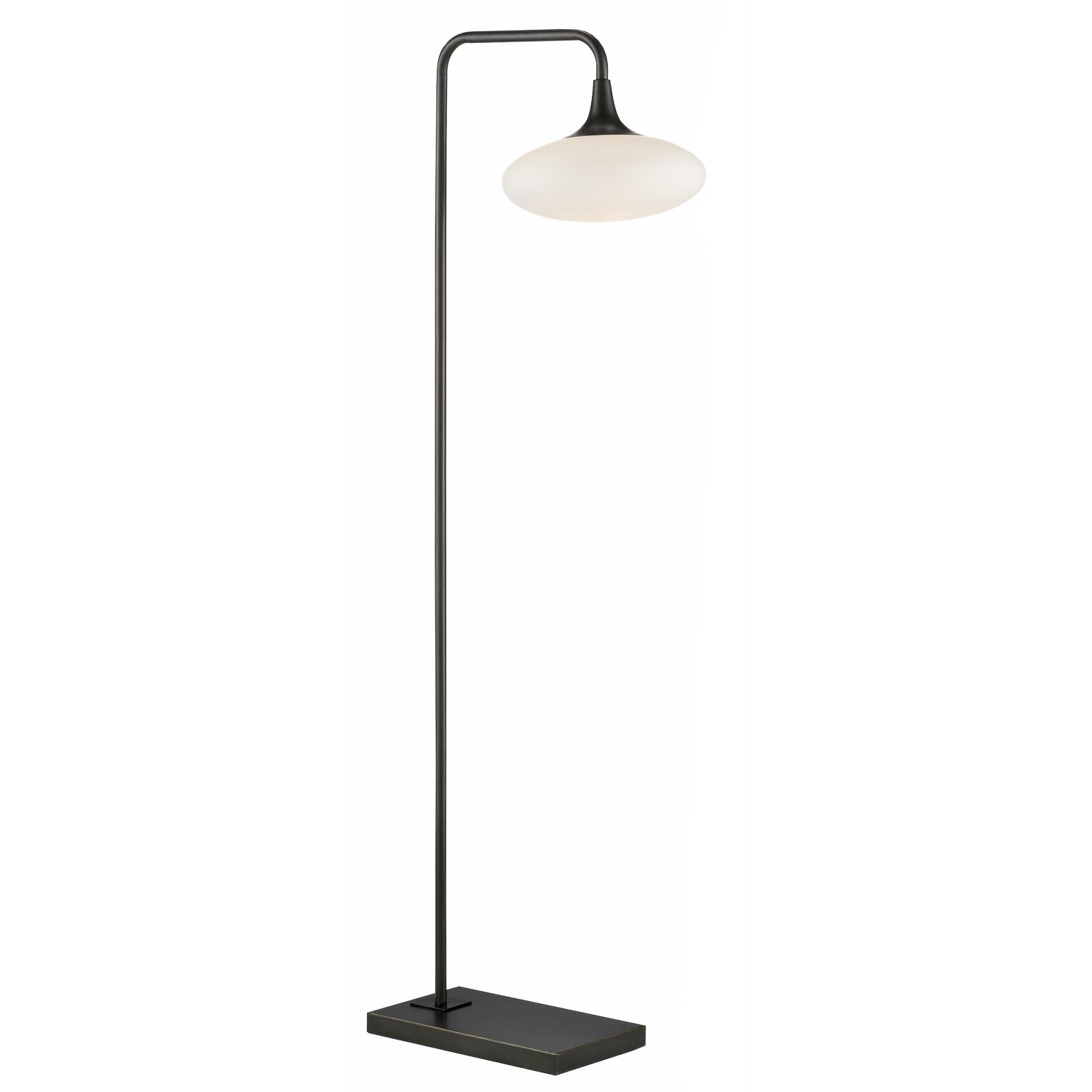 One Light Floor Lamp from the Solfeggio collection in Oil Rubbed Bronze/Opaque White finish