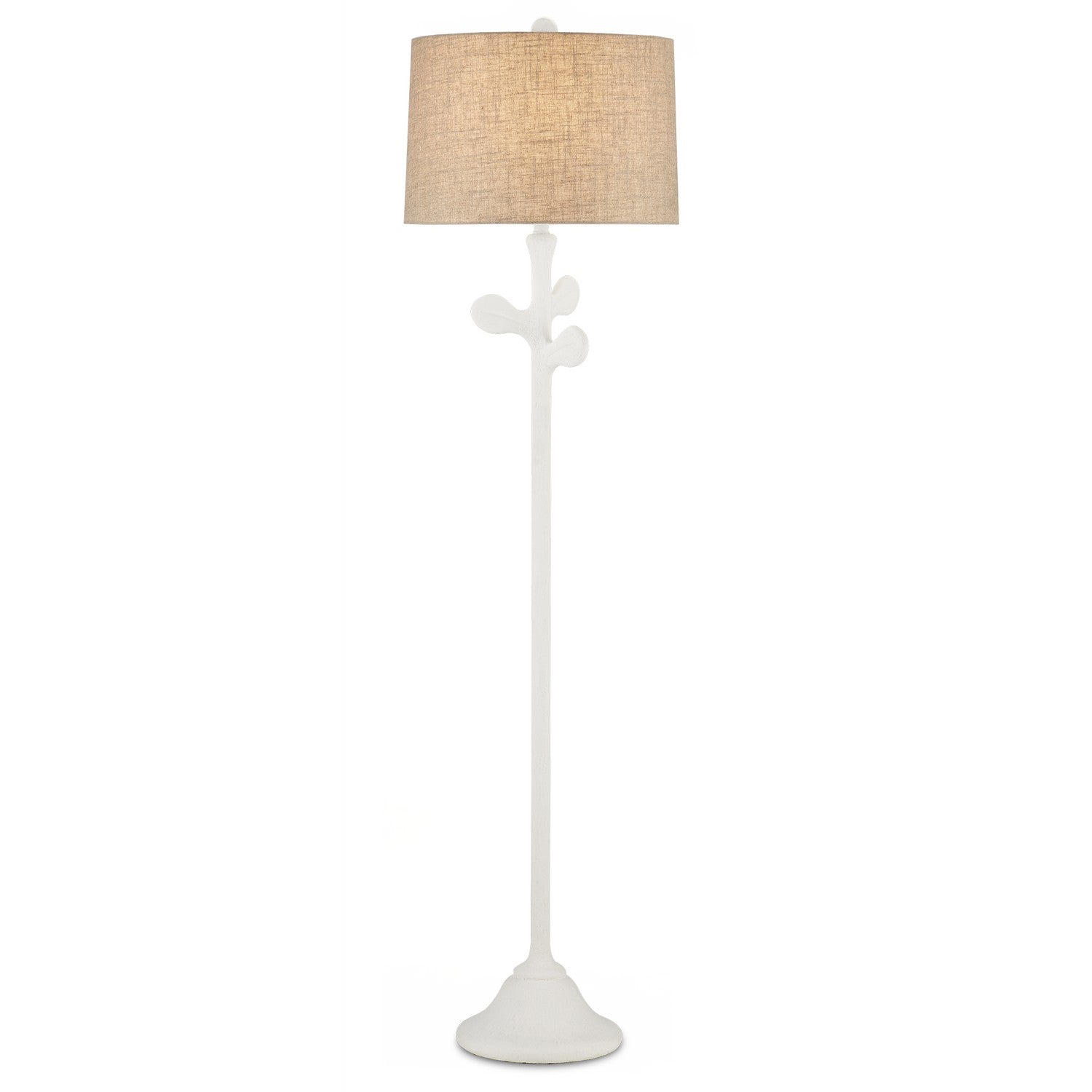 One Light Floor Lamp from the Charny collection in Gesso White finish