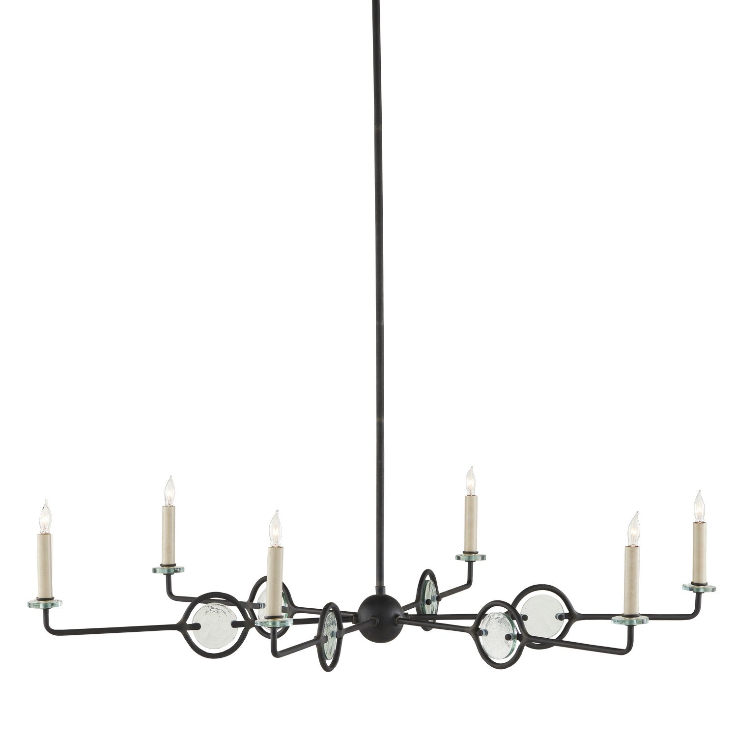 Six Light Chandelier from the Privateer collection in Blacksmith finish