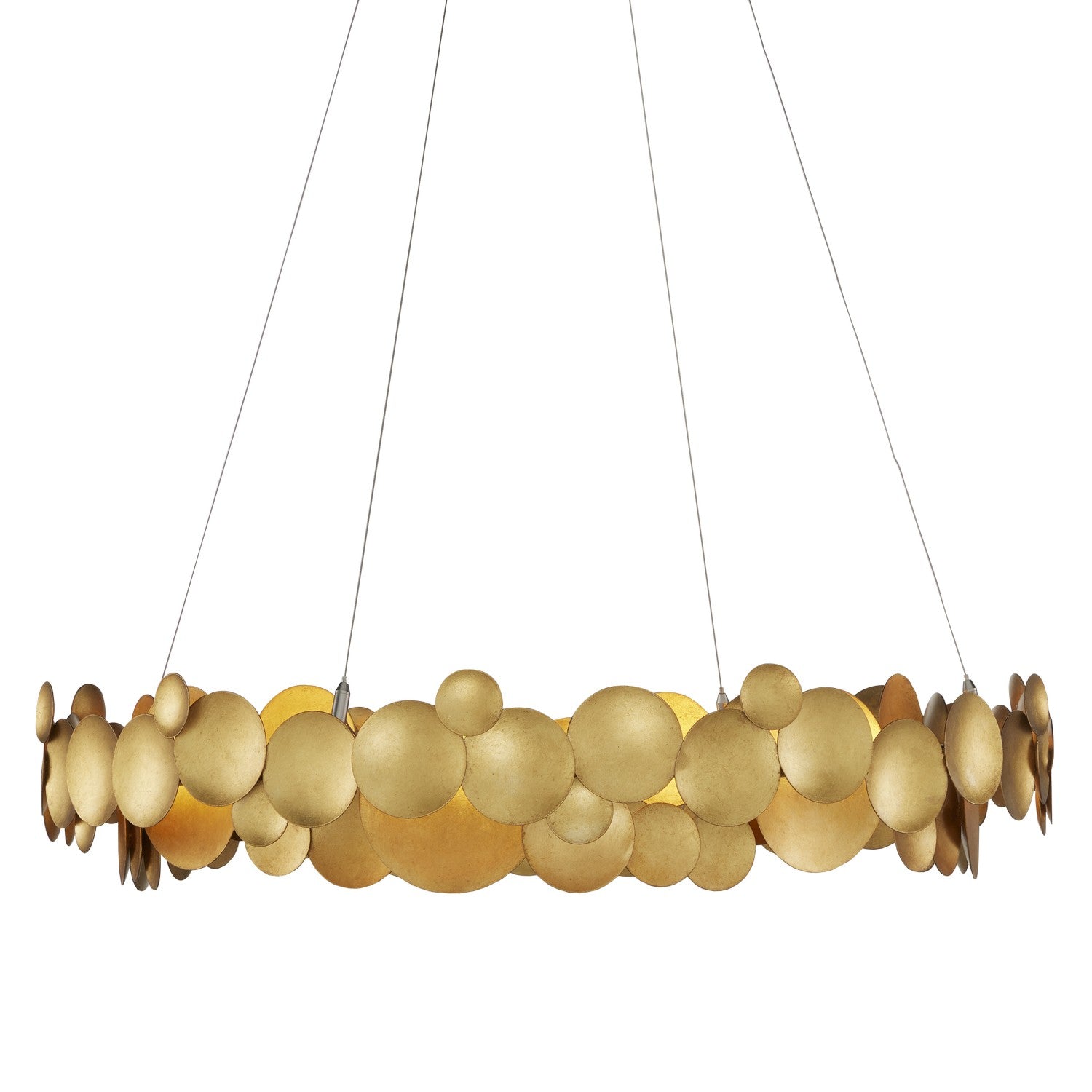 One Light Chandelier from the Lavengro collection in Contemporary Gold Leaf finish