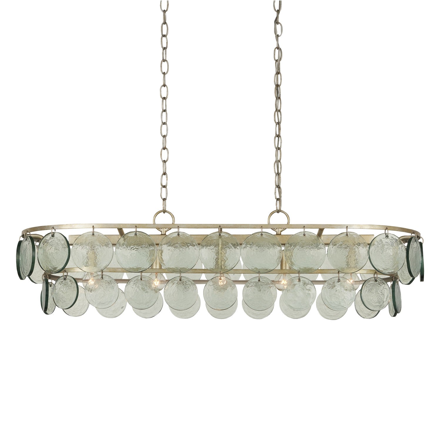 Five Light Chandelier from the Settat collection in Silver Leaf/Clear finish