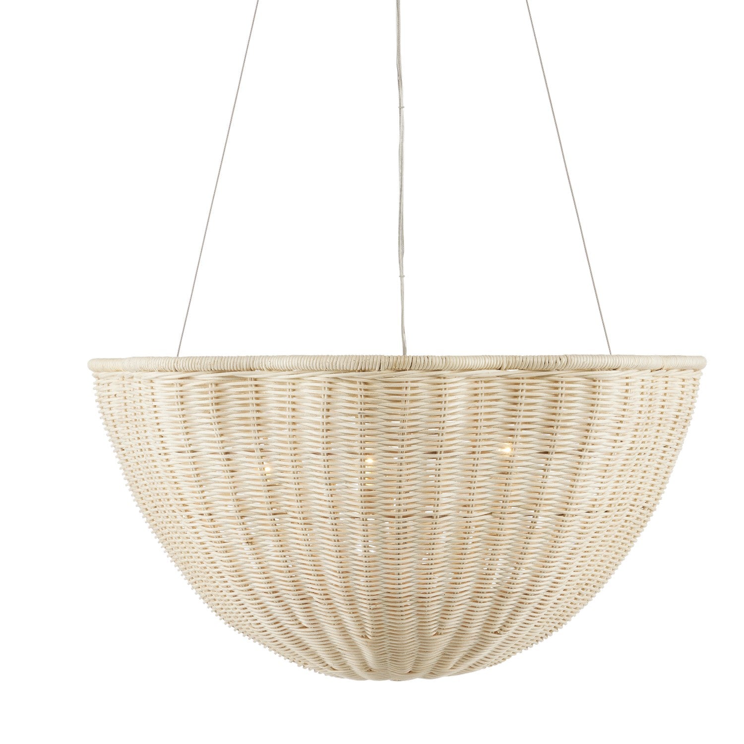 Three Light Pendant from the Telos collection in Bleached Natural/Vanilla finish