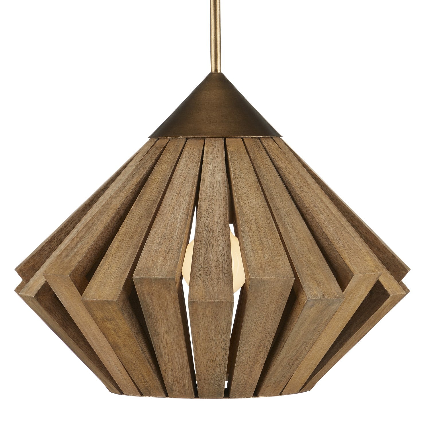 One Light Pendant from the Plunge collection in Brass/Toffee finish