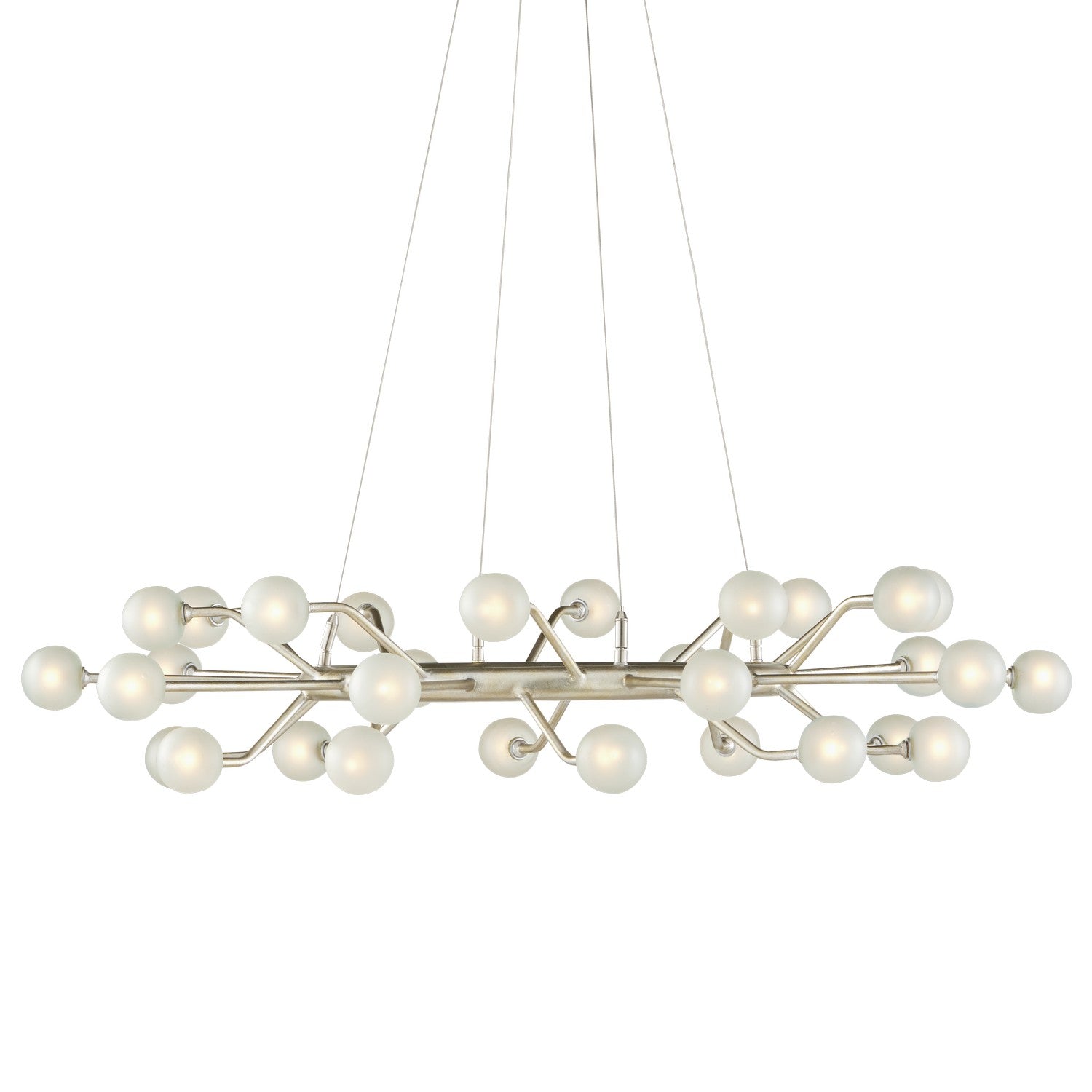 30 Light Chandelier from the Chaldea collection in Contemporary Silver Leaf/Frosted finish